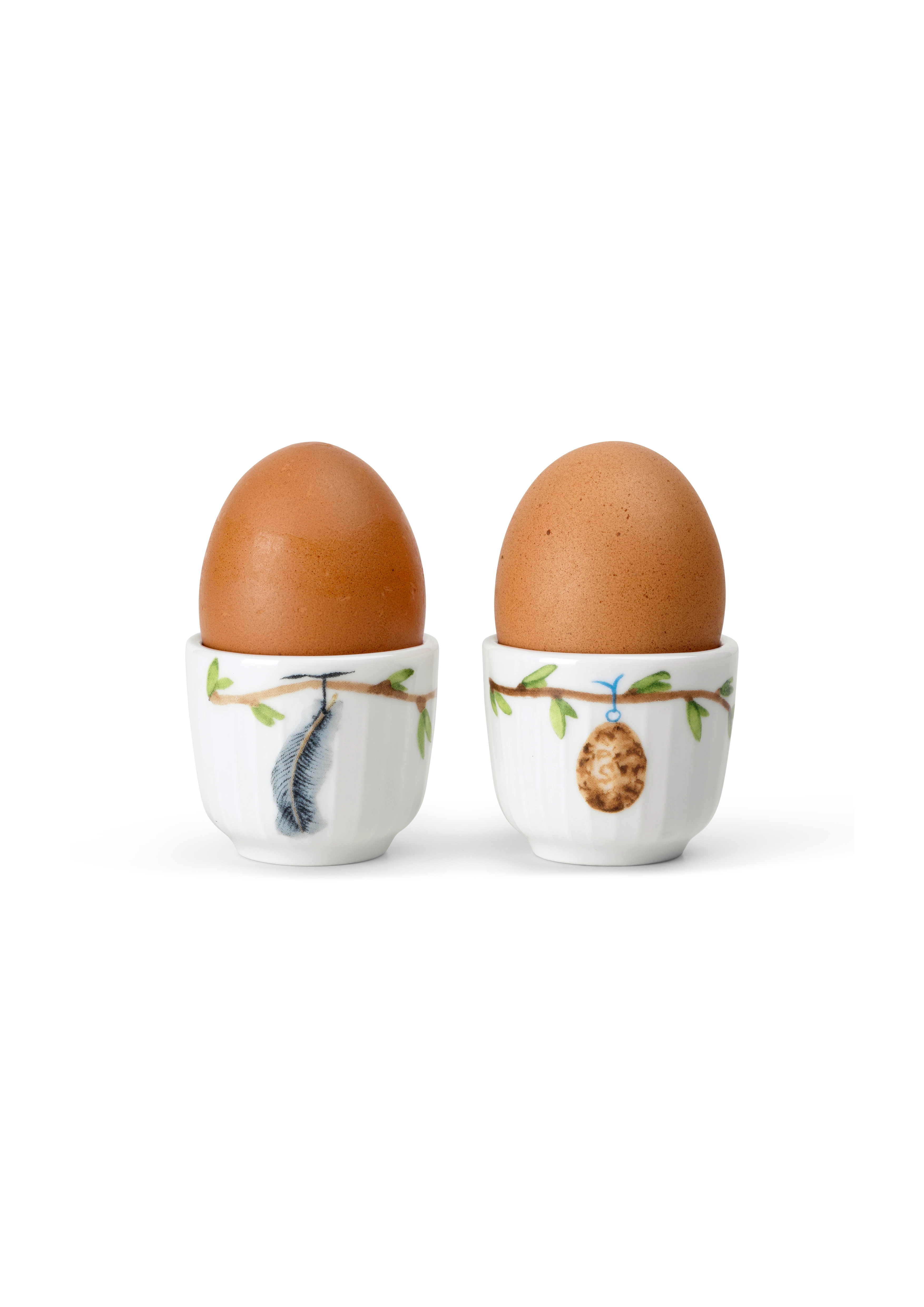 Egg cup Ø5 cm 2 pcs. from Kähler  in White w. deco color, made of Ceramics
