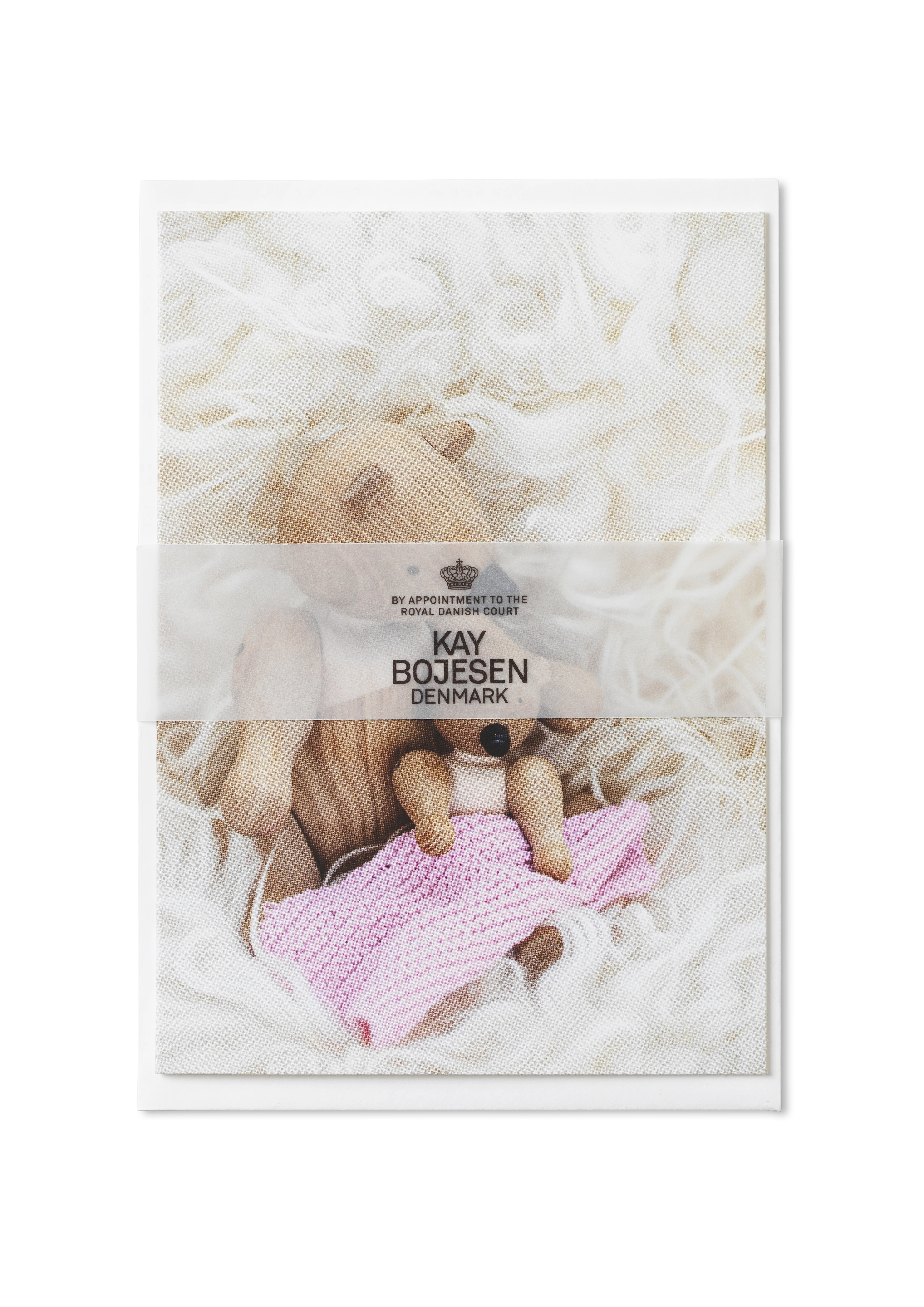 Card A6 Baptism 1 pcs. from Kay Bojesen in Rose color, made of Paper