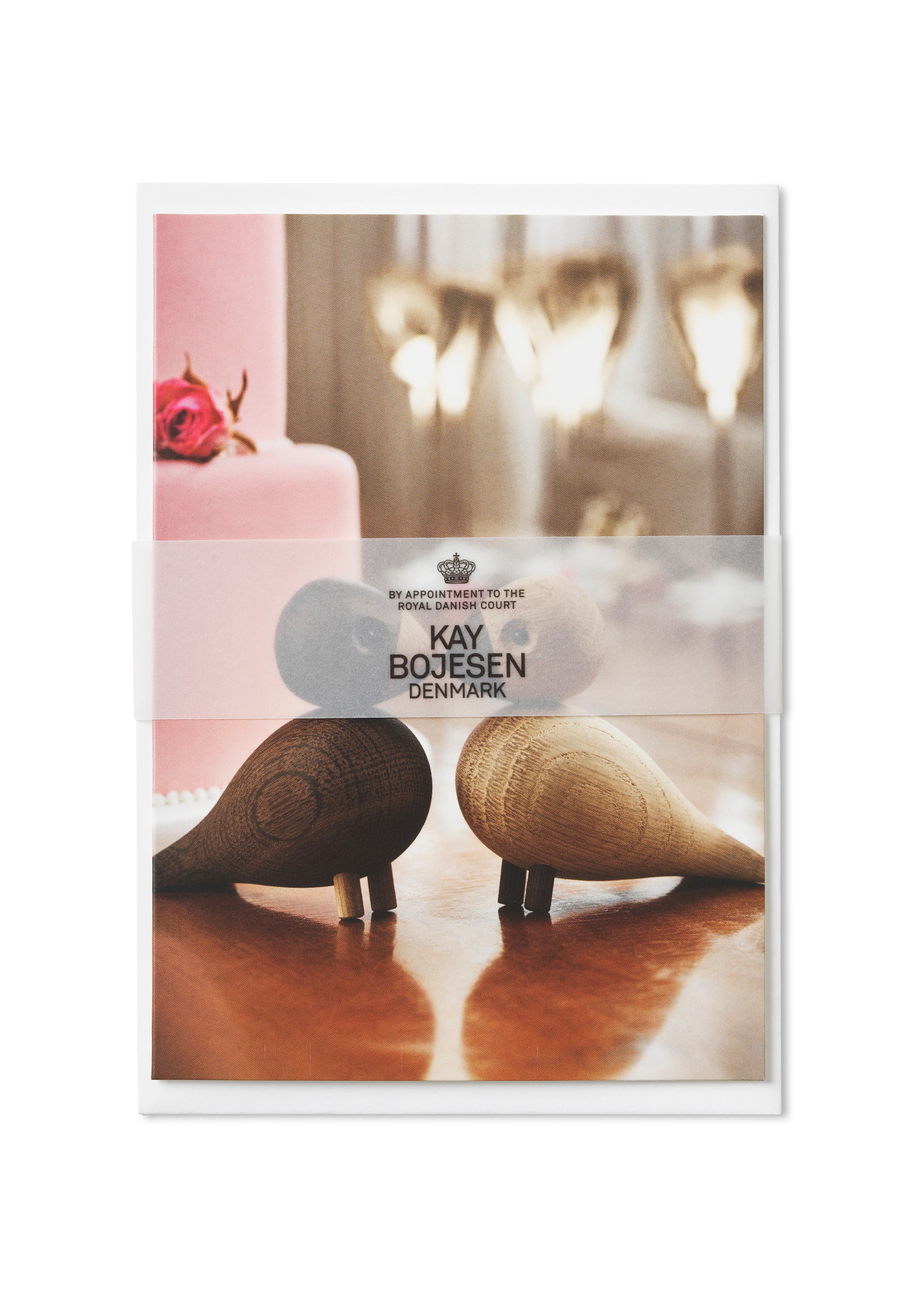 Postcard Lovebirds A6 1 stk. fra Kay Bojesen i fargen Eik/Røkt eik, laget av Papir