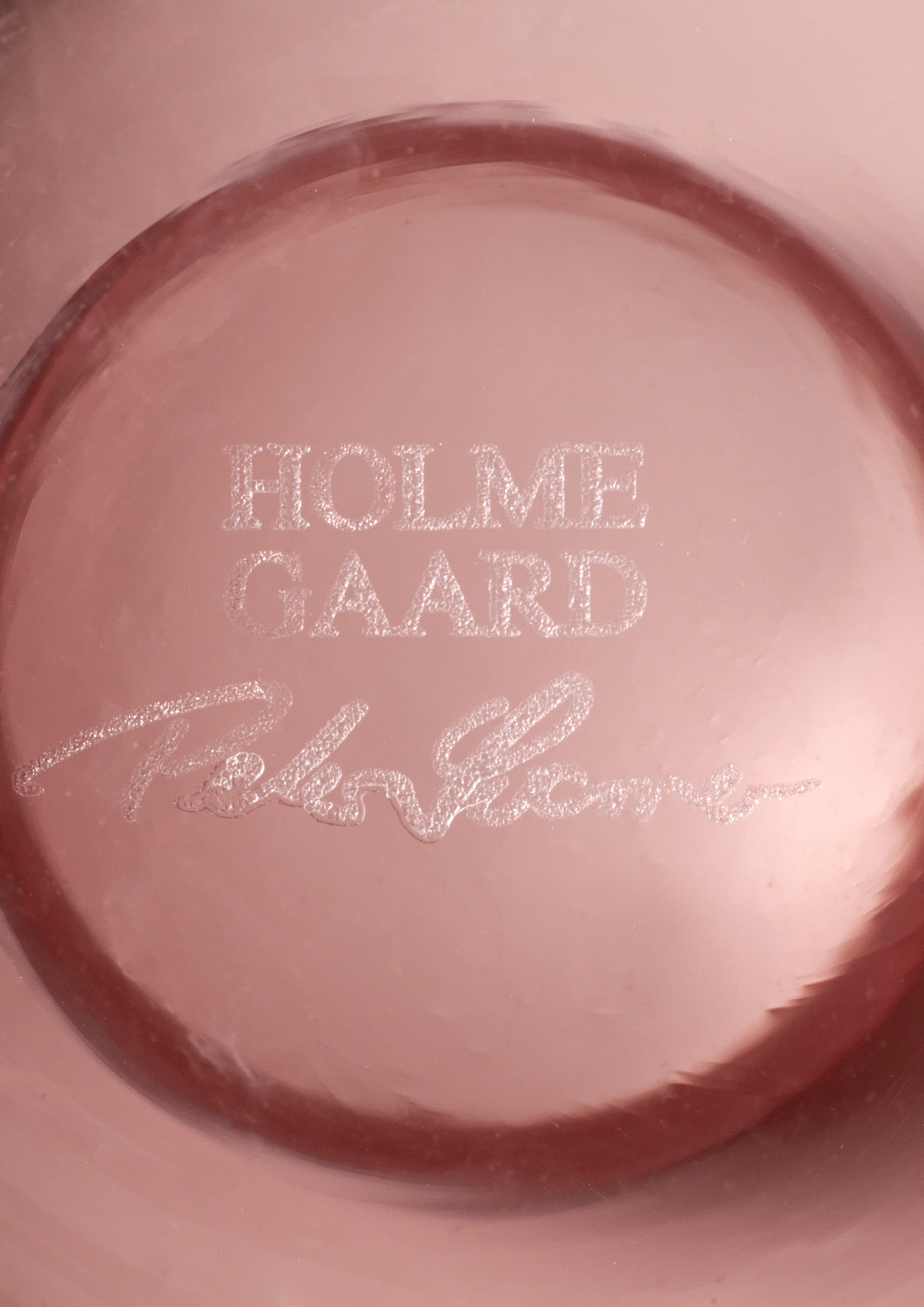 Vase H21 cm from Holmegaard in Burgundy color, made of Glass