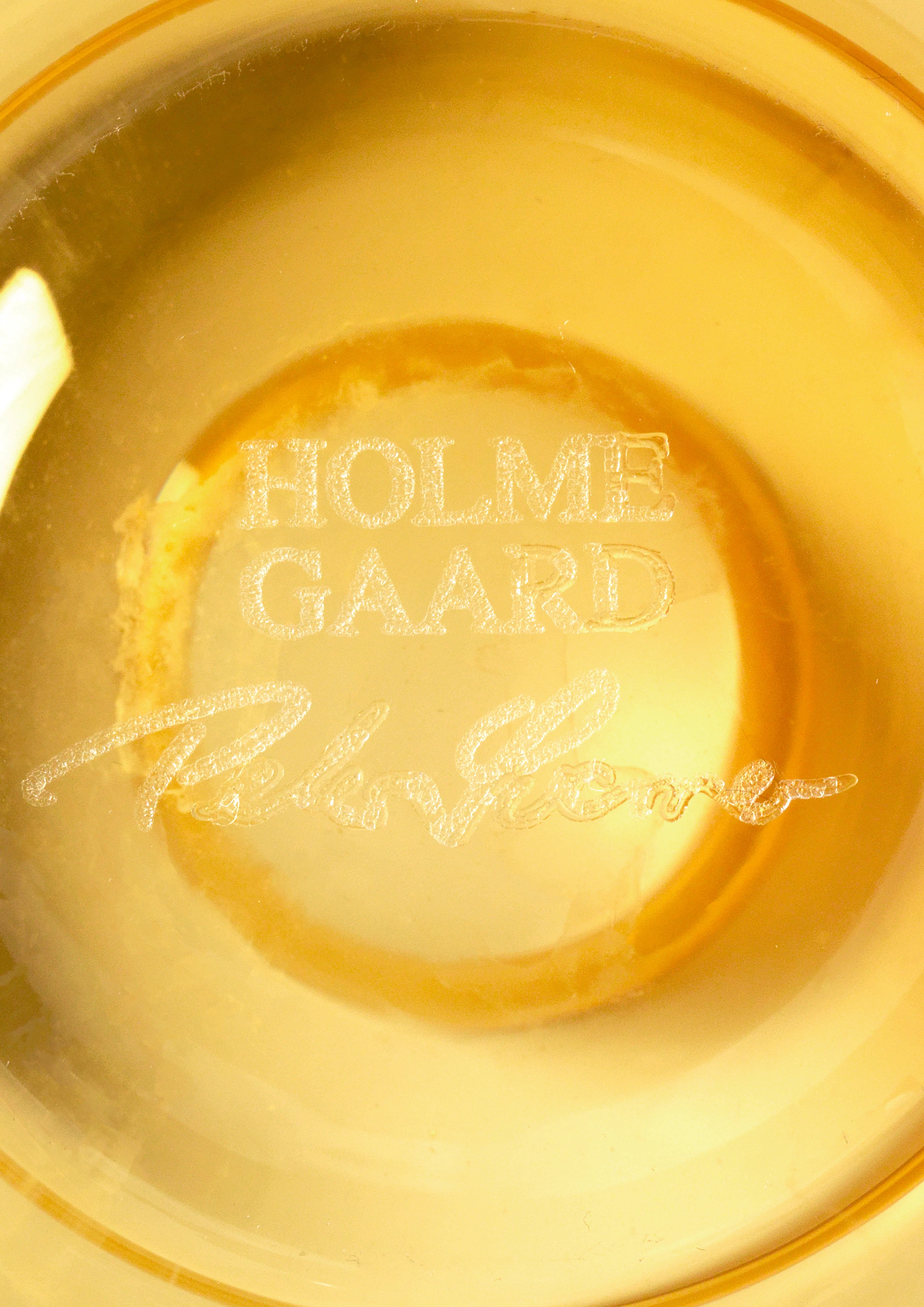 Vas H16 cm från Holmegaard i färgen Amber, tillverkad av Glas