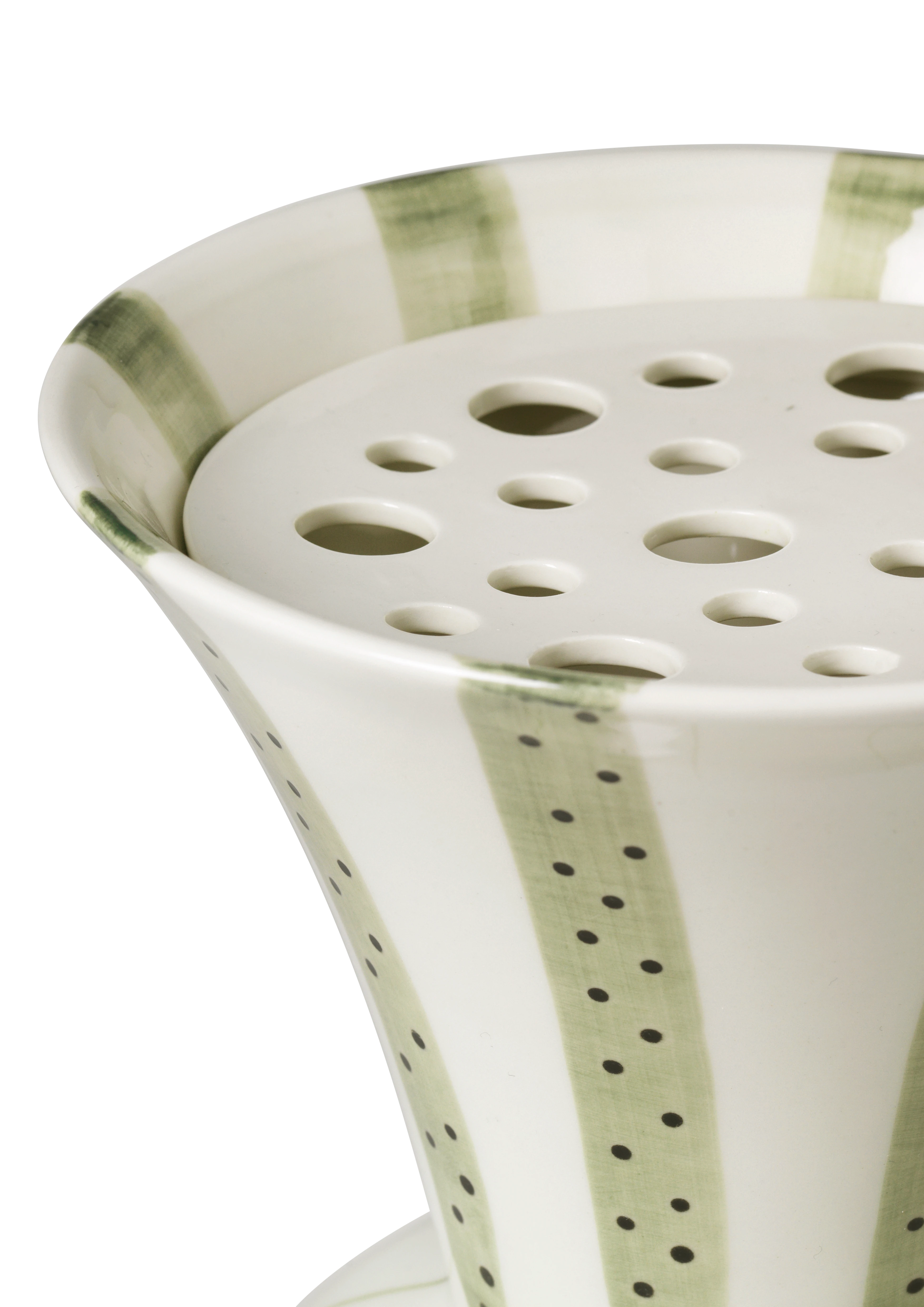 Vase H20 cm fra Kähler i farven Grøn, lavet af Keramik