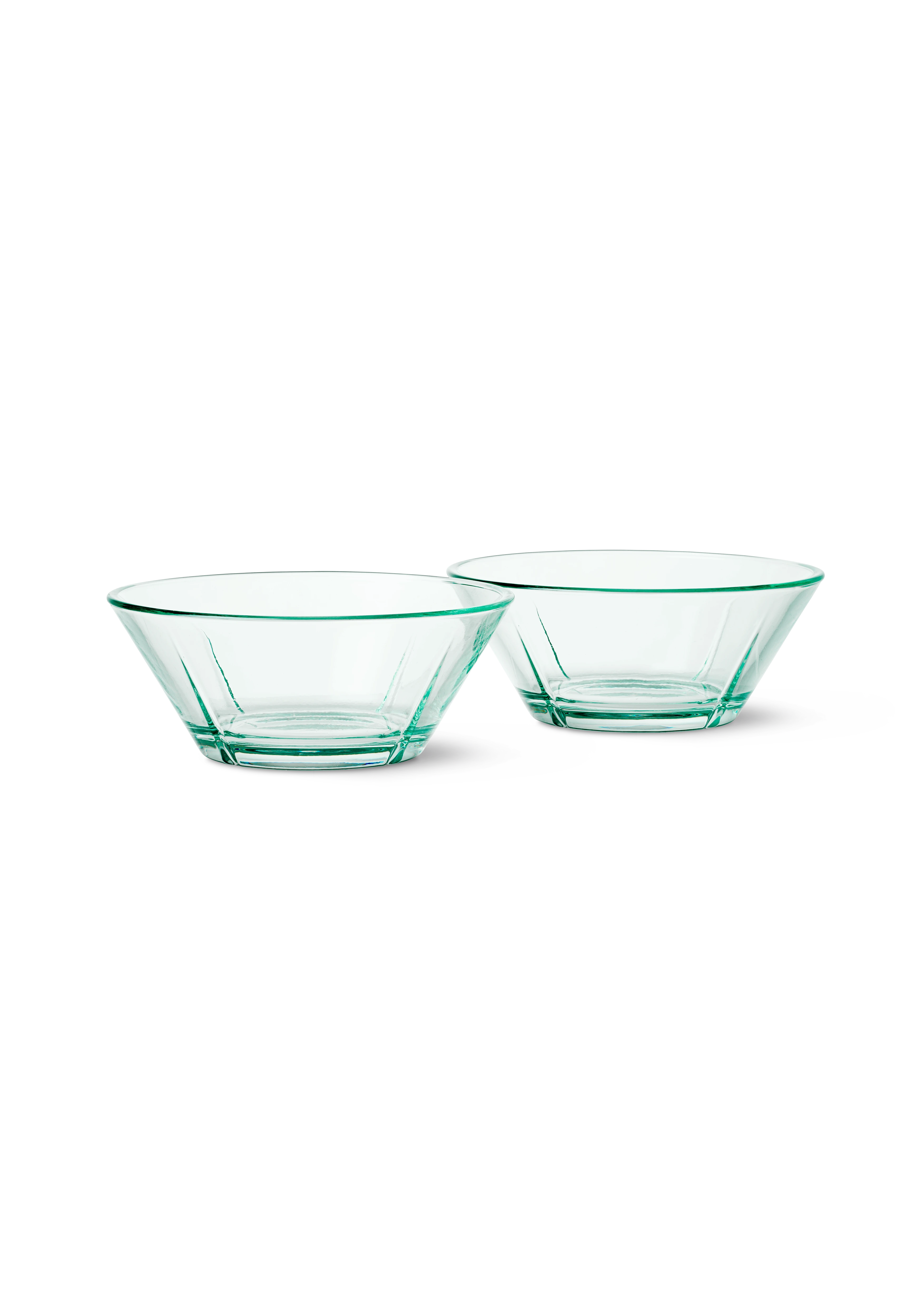 Glasskål Ø15 cm 2 stk. fra Rosendahl i fargen Klart grønt, laget av Glass
