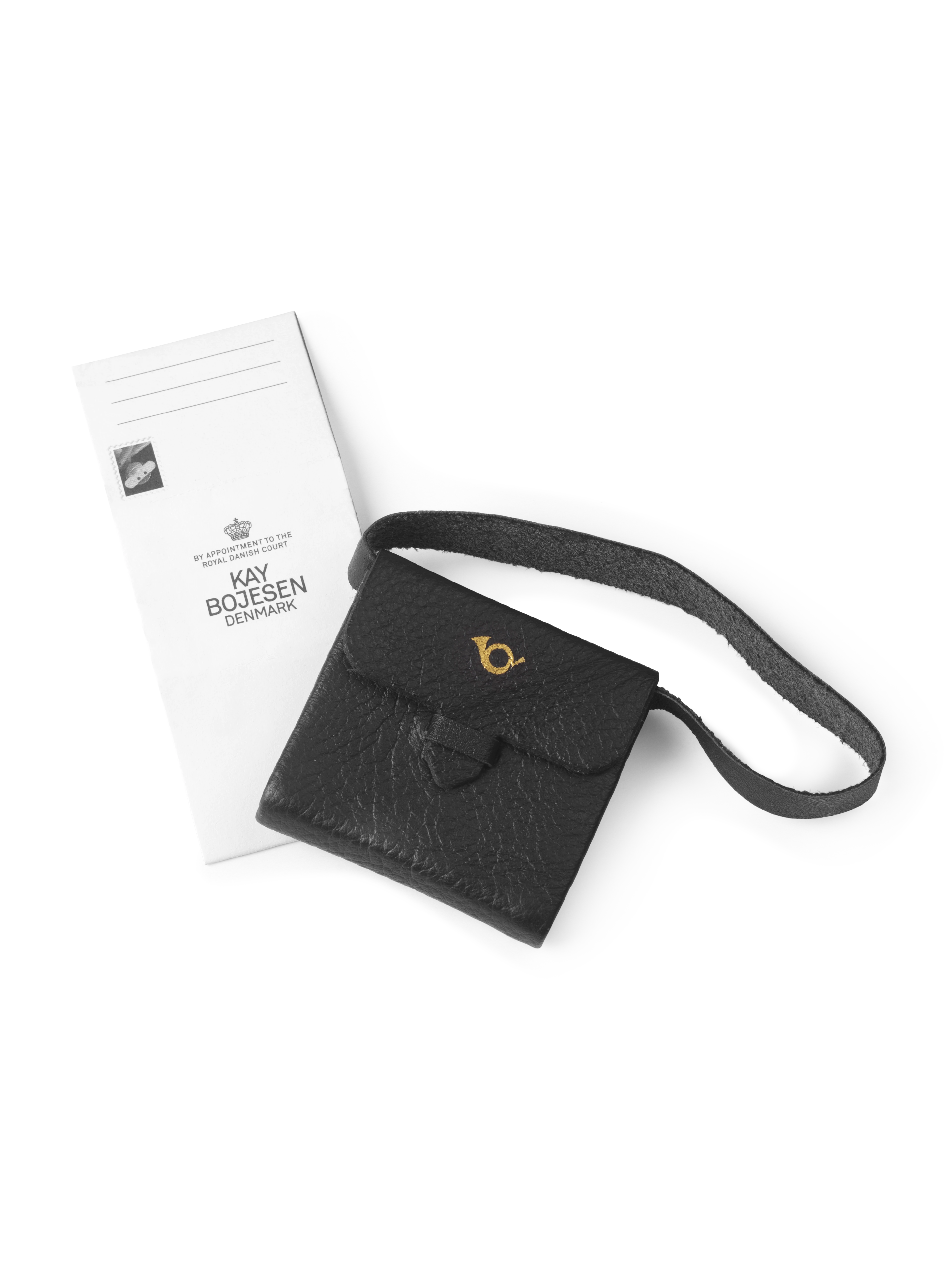 Brevbärarväska med brev (39214) från Kay Bojesen i färgen Svart, tillverkad av Läder