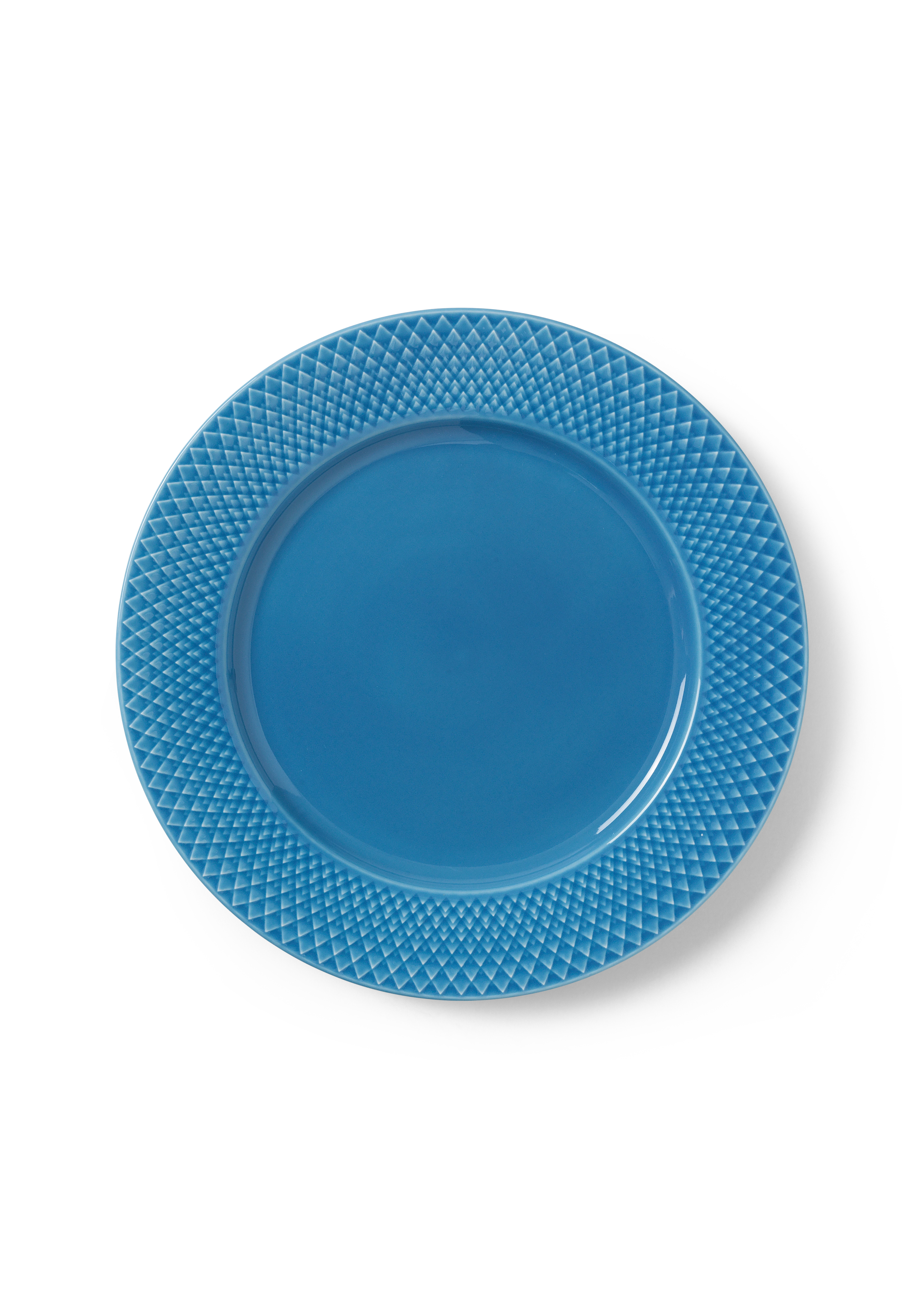 Lyngby Porcelæn Rhombe Color Middagstallerken Ø27 cm blå