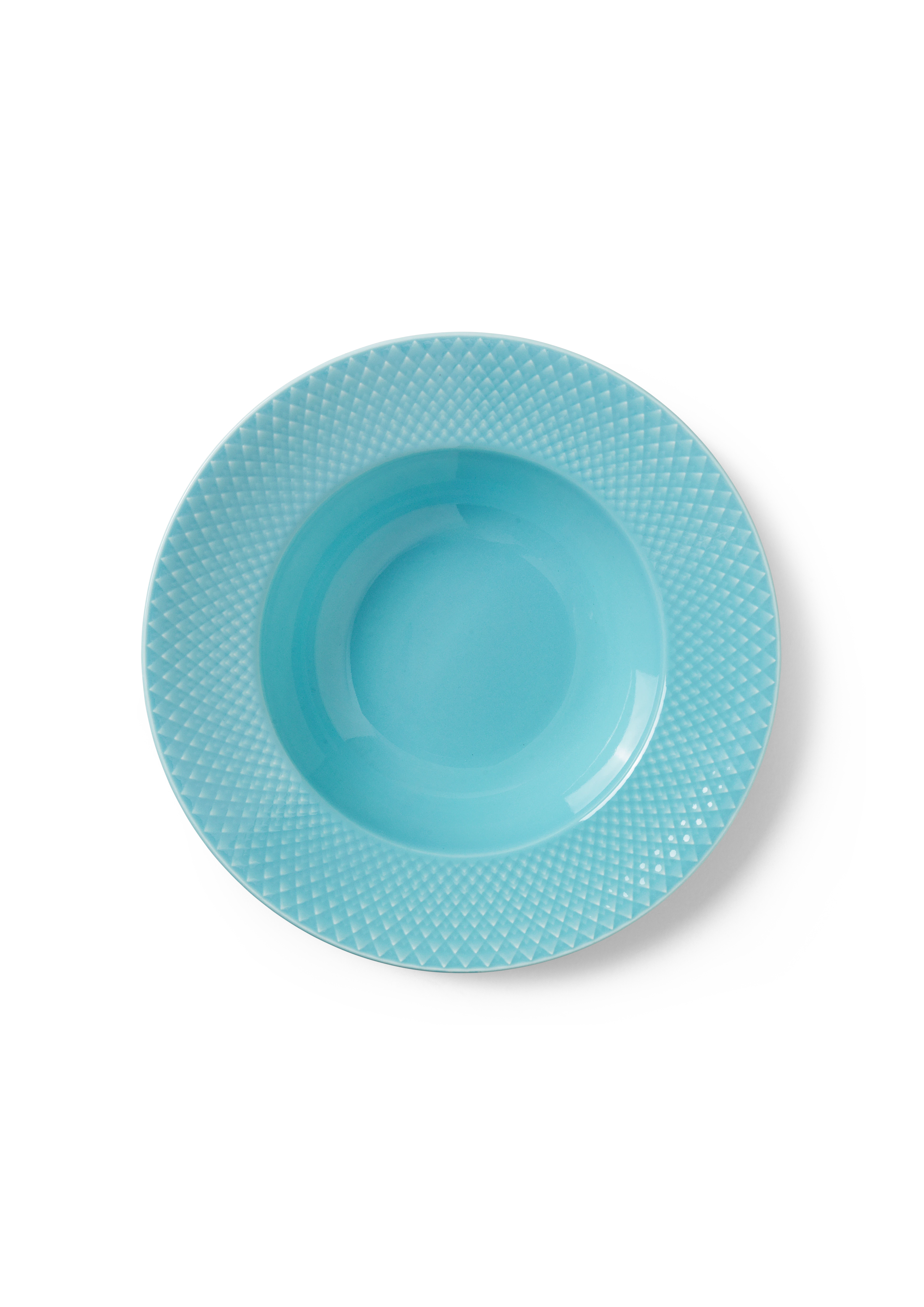 Soup plate Ø24.5 cm from Lyngby Porcelæn in Turquoise color, made of Ceramics