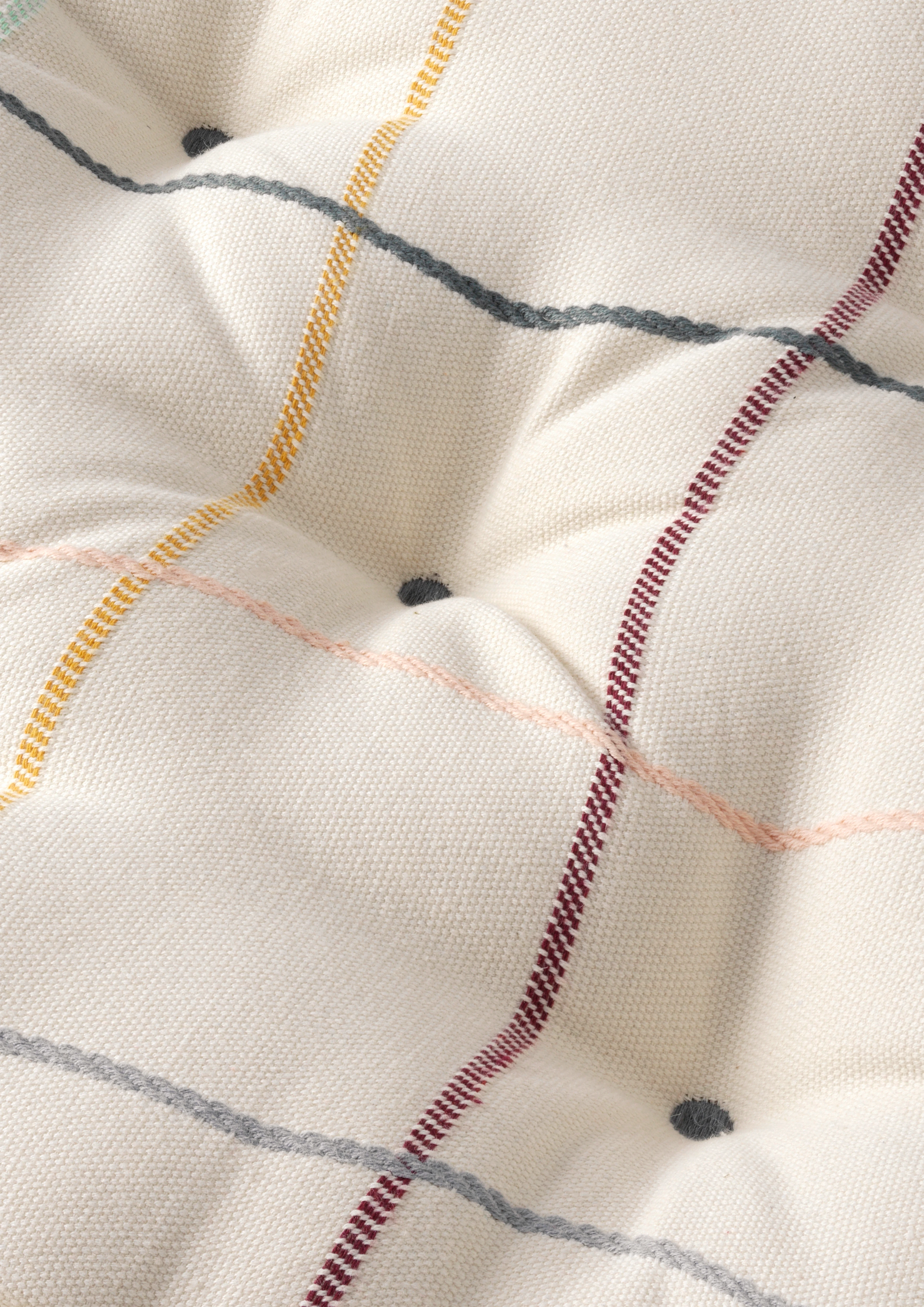 Outdoor Check Sitzkissen 40x8x40 cm von Rosendahl in der Farbe Multi, hergestellt aus Baumwollmischung