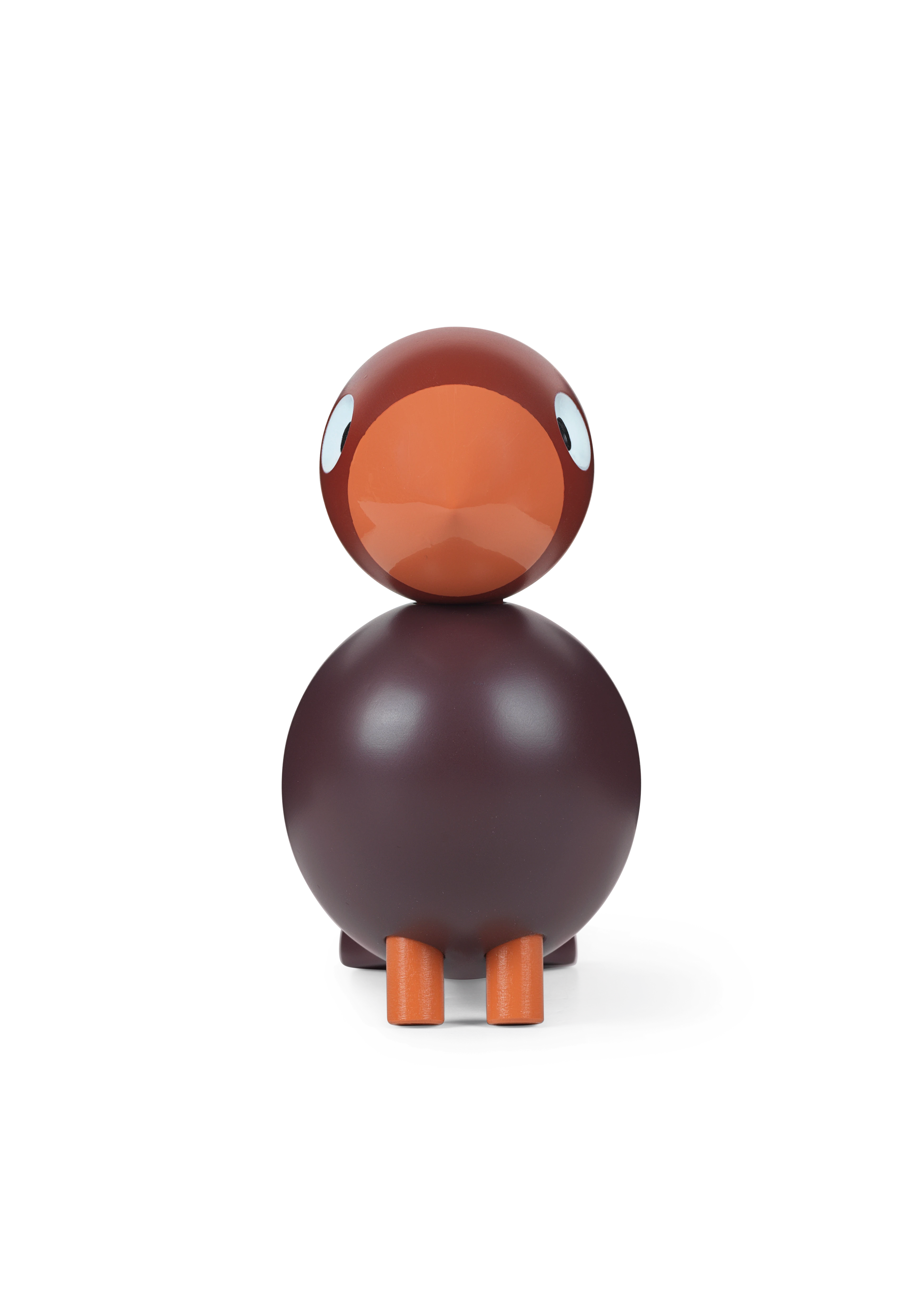 Poppy Year Bird 2022 H12.5 cm von Kay Bojesen in der Farbe Weinrot, hergestellt aus Holz