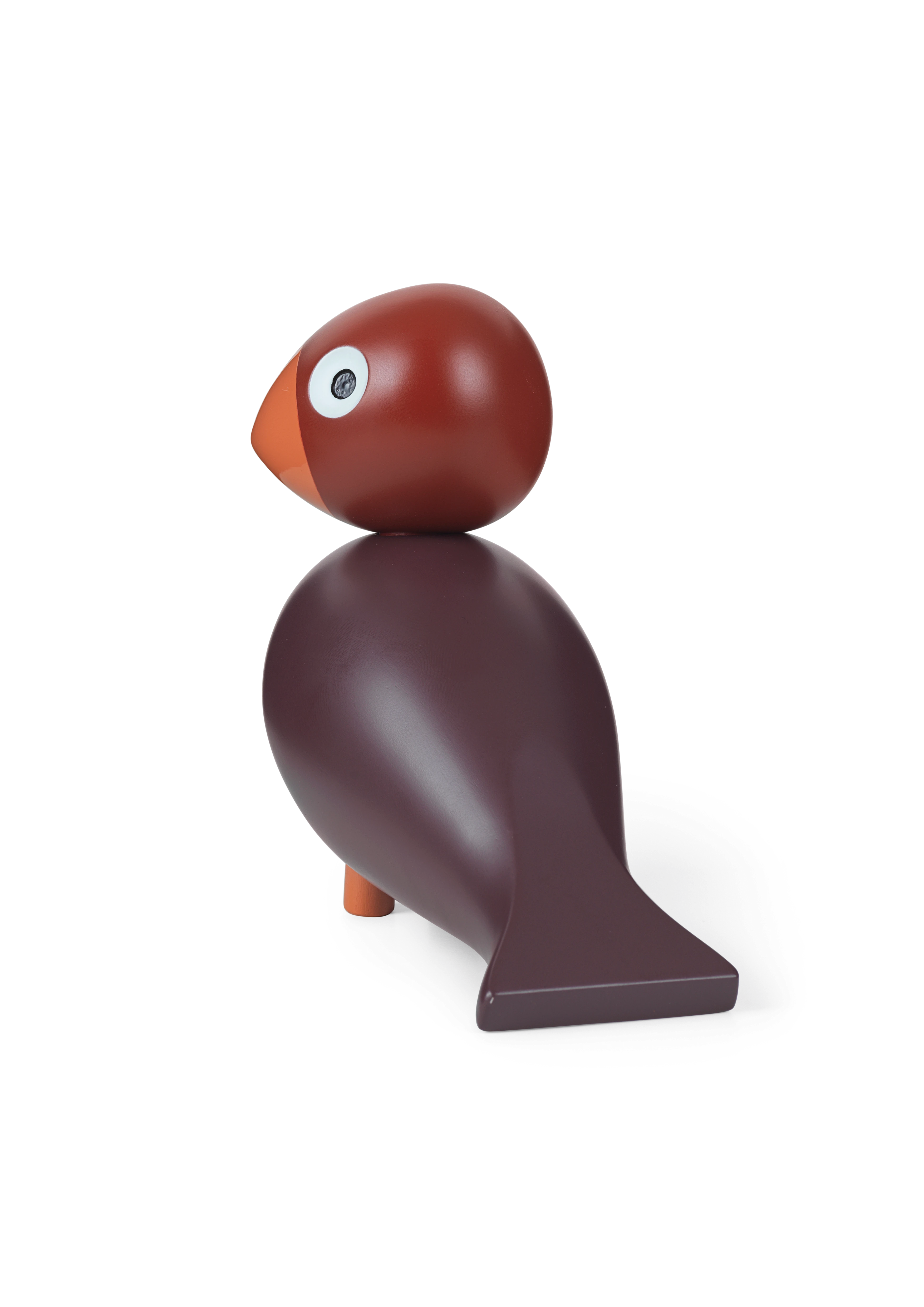 Poppy Year Bird 2022 H12.5 cm fra Kay Bojesen i fargen Burgunder, laget av Tre