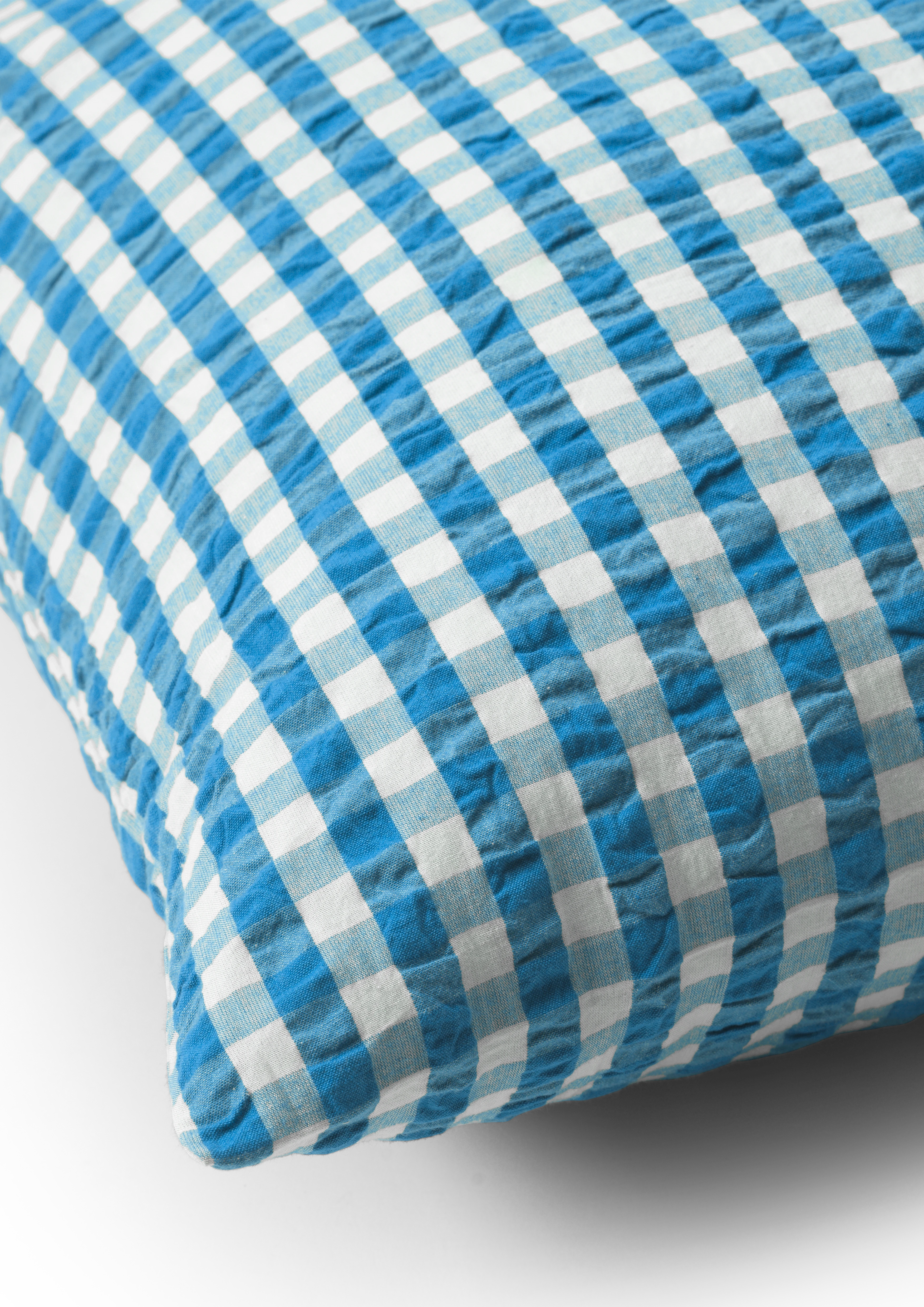 Pillowcase 63x60 cm from JUNA in Blue/Birch color, made of Cotton