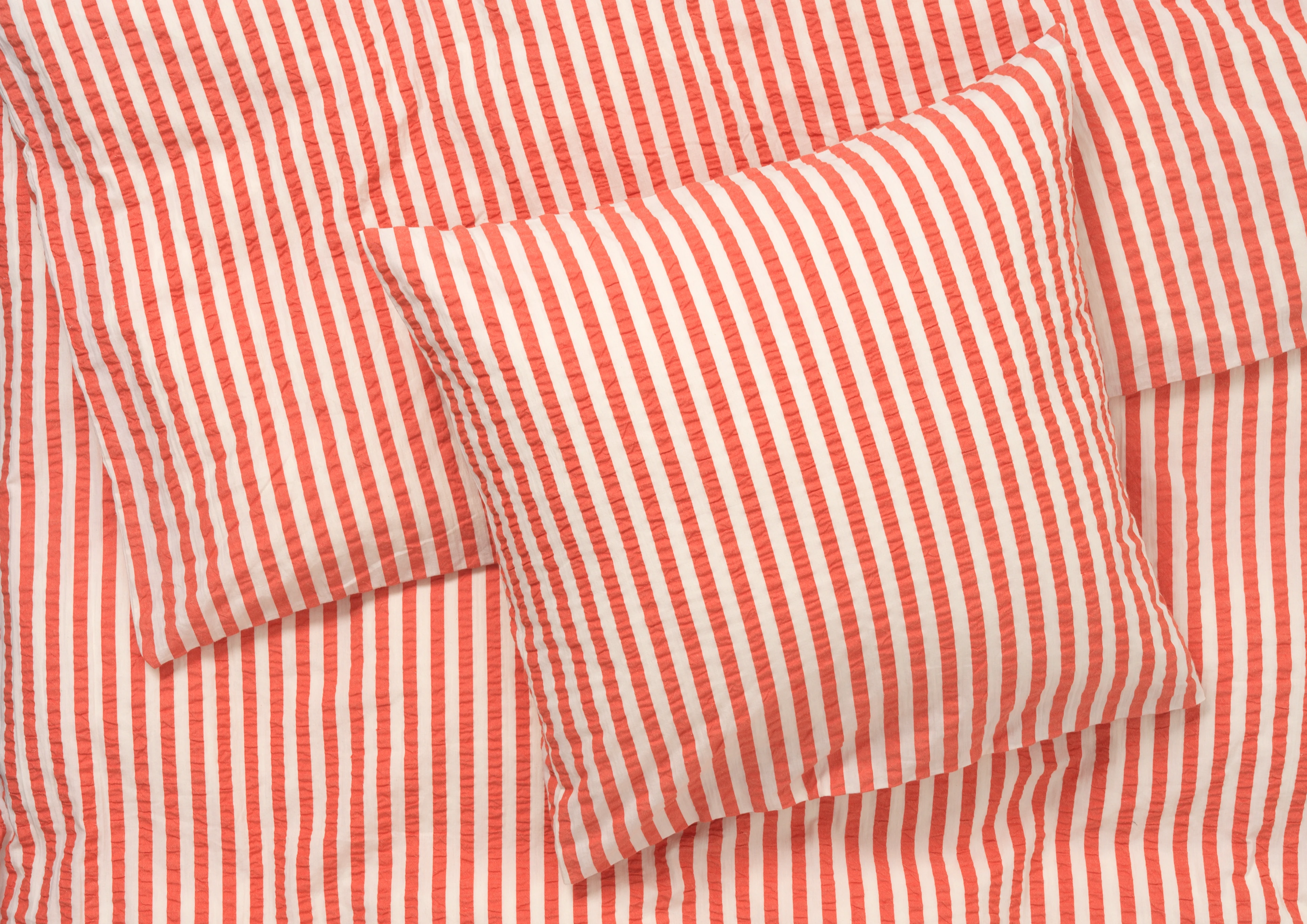 Bed linen 140x200 cm from JUNA in Chili/Birch color, made of Cotton