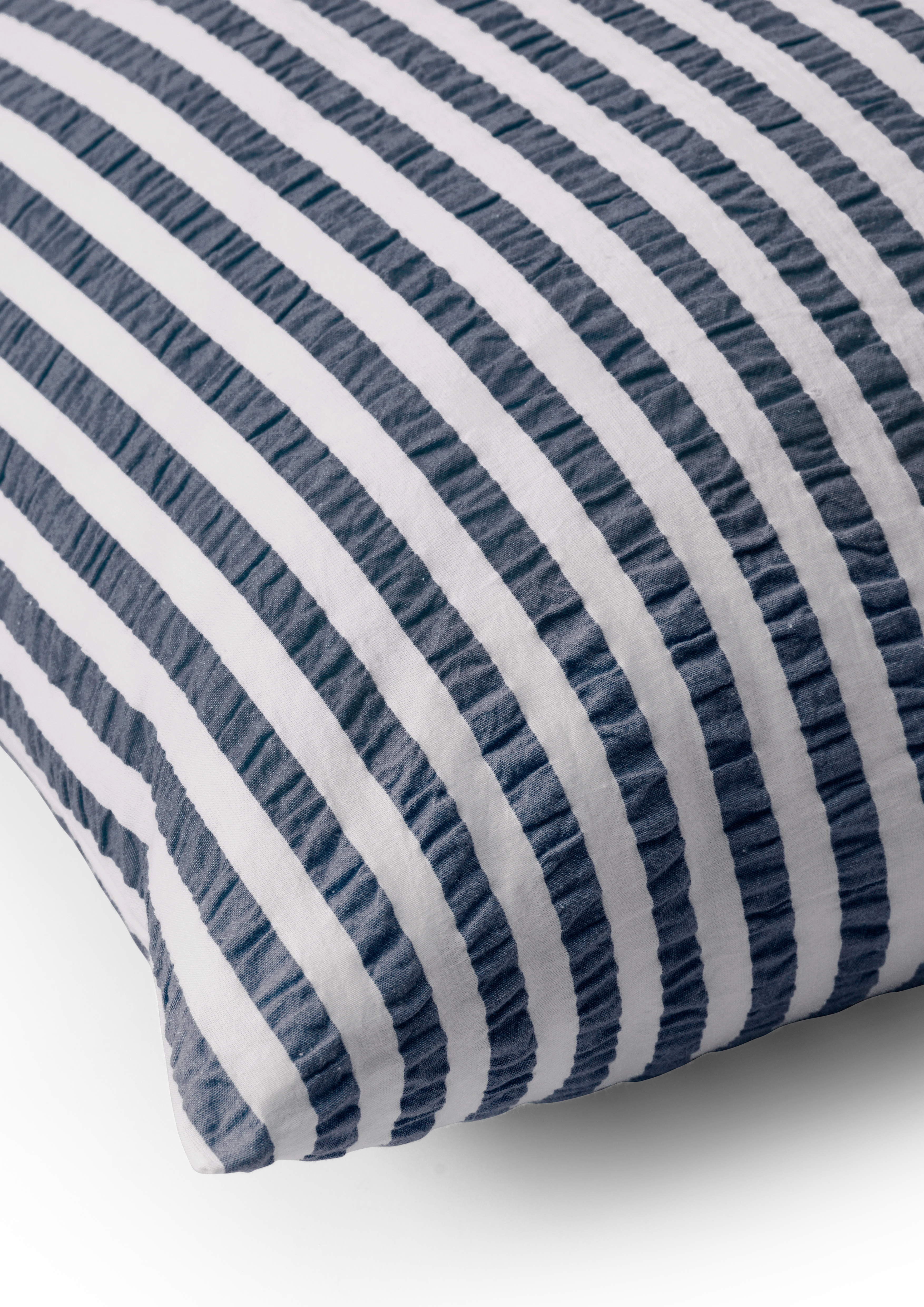 Pillowcase 63x60 cm from JUNA in Dark blue/White color, made of Cotton