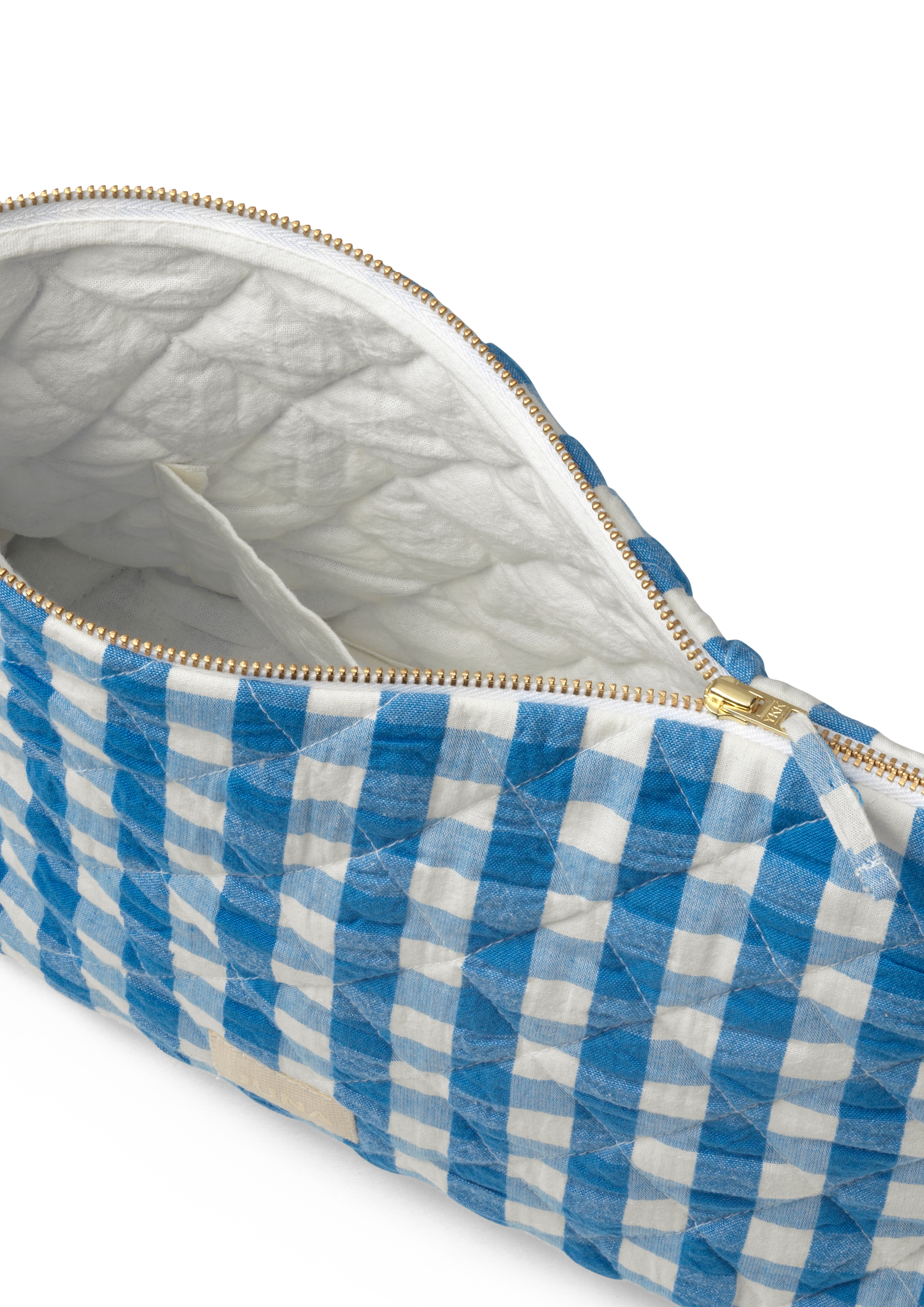 Karla Toiletry Bag 30x10x20 cm from JUNA in Blue/Birch color, made of Cotton