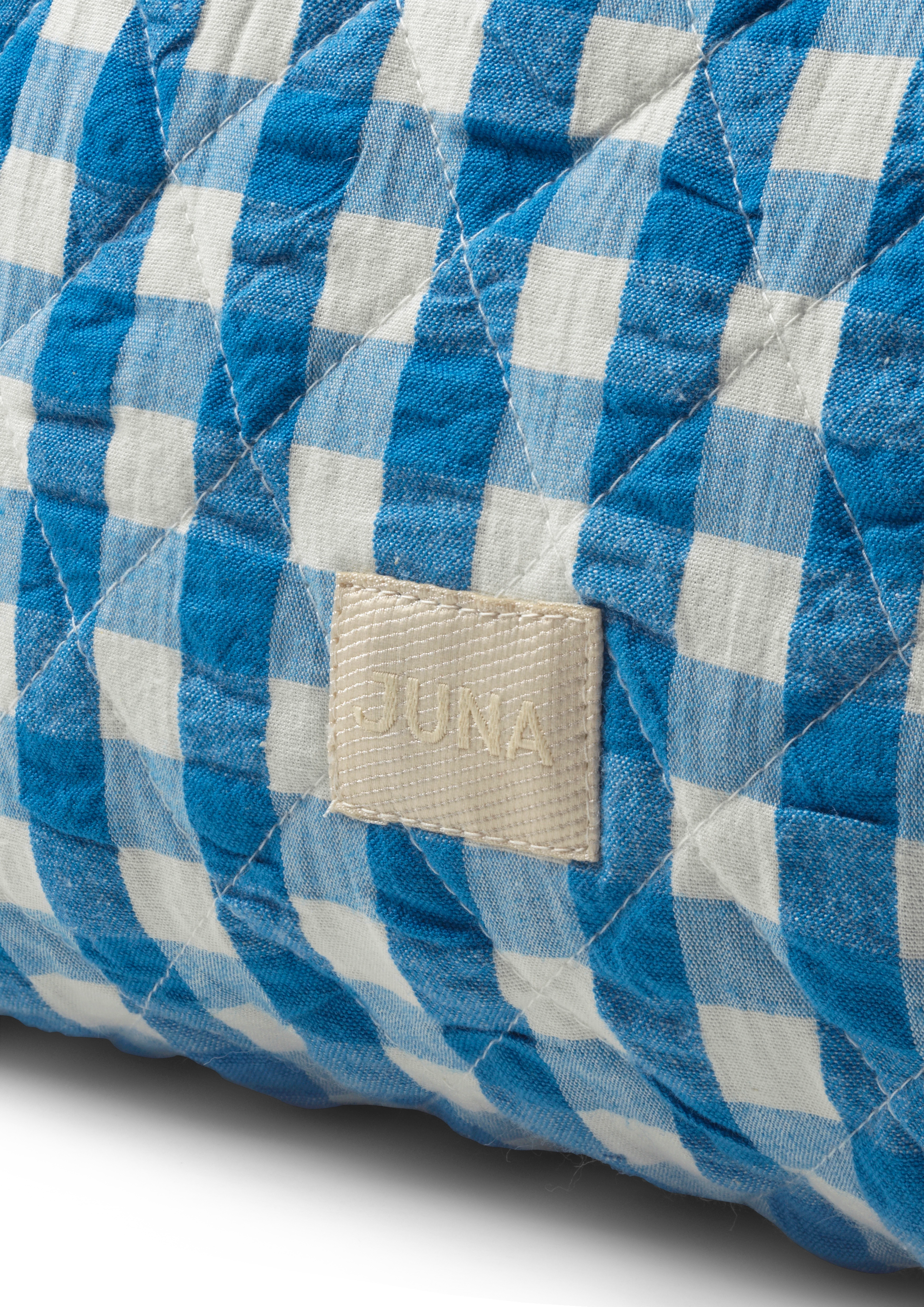 Karla Toiletry Bag 30x10x20 cm from JUNA in Blue/Birch color, made of Cotton