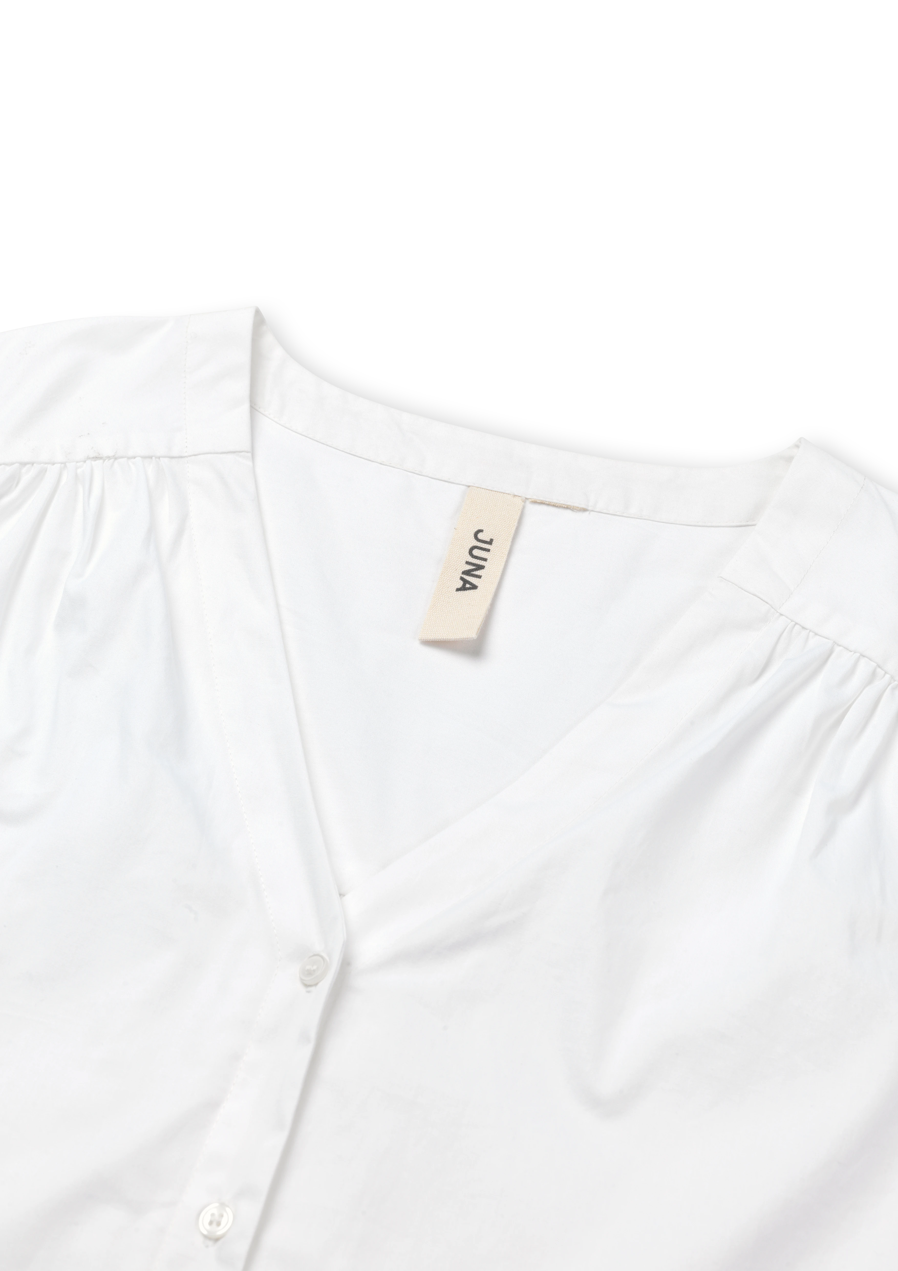 Laura dress S/M från JUNA i färgen Vit, tillverkad av Bomull