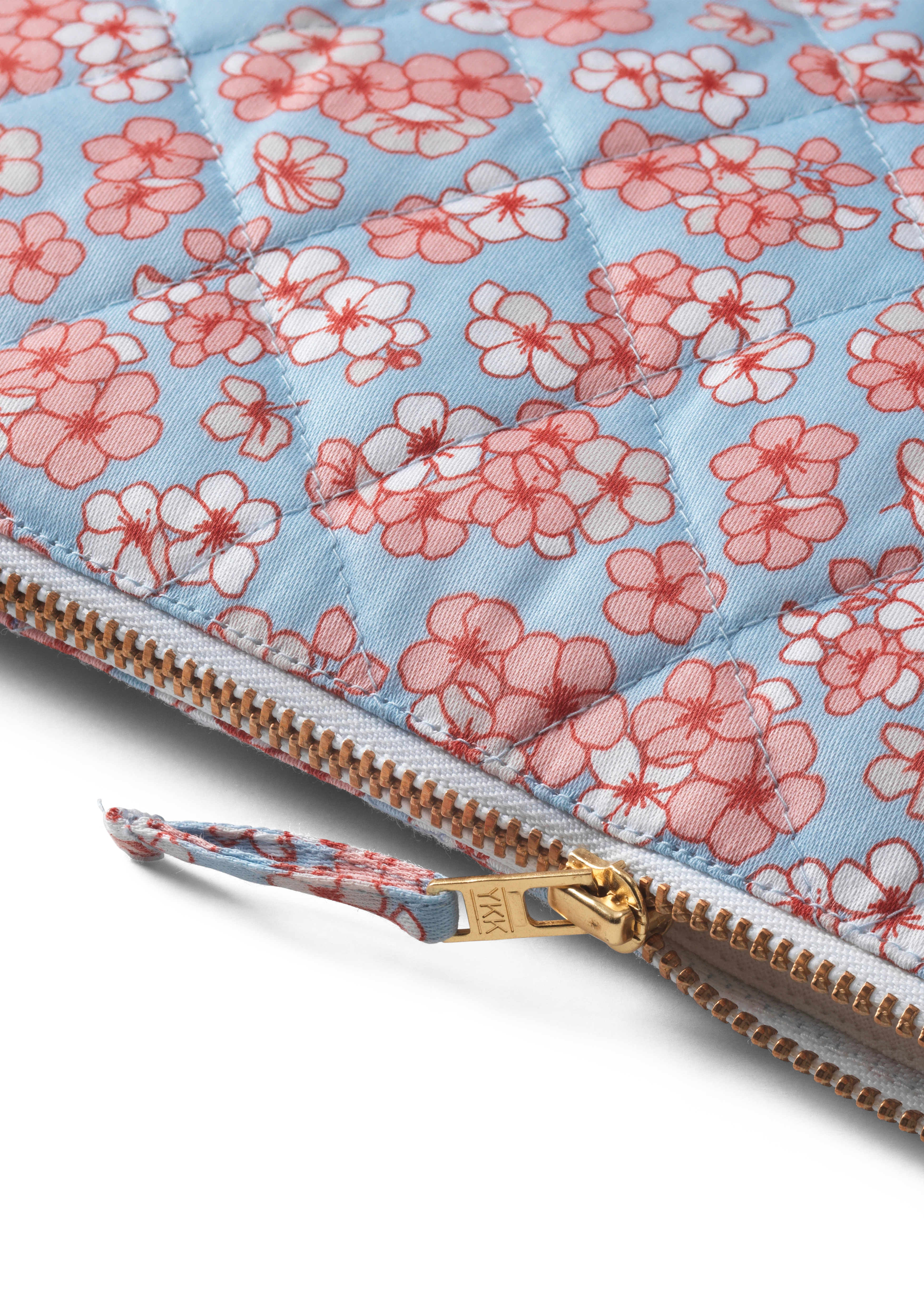 Paula multi-functional sleeve 28x22 cm from JUNA in Light blue/Rose color, made of Cotton