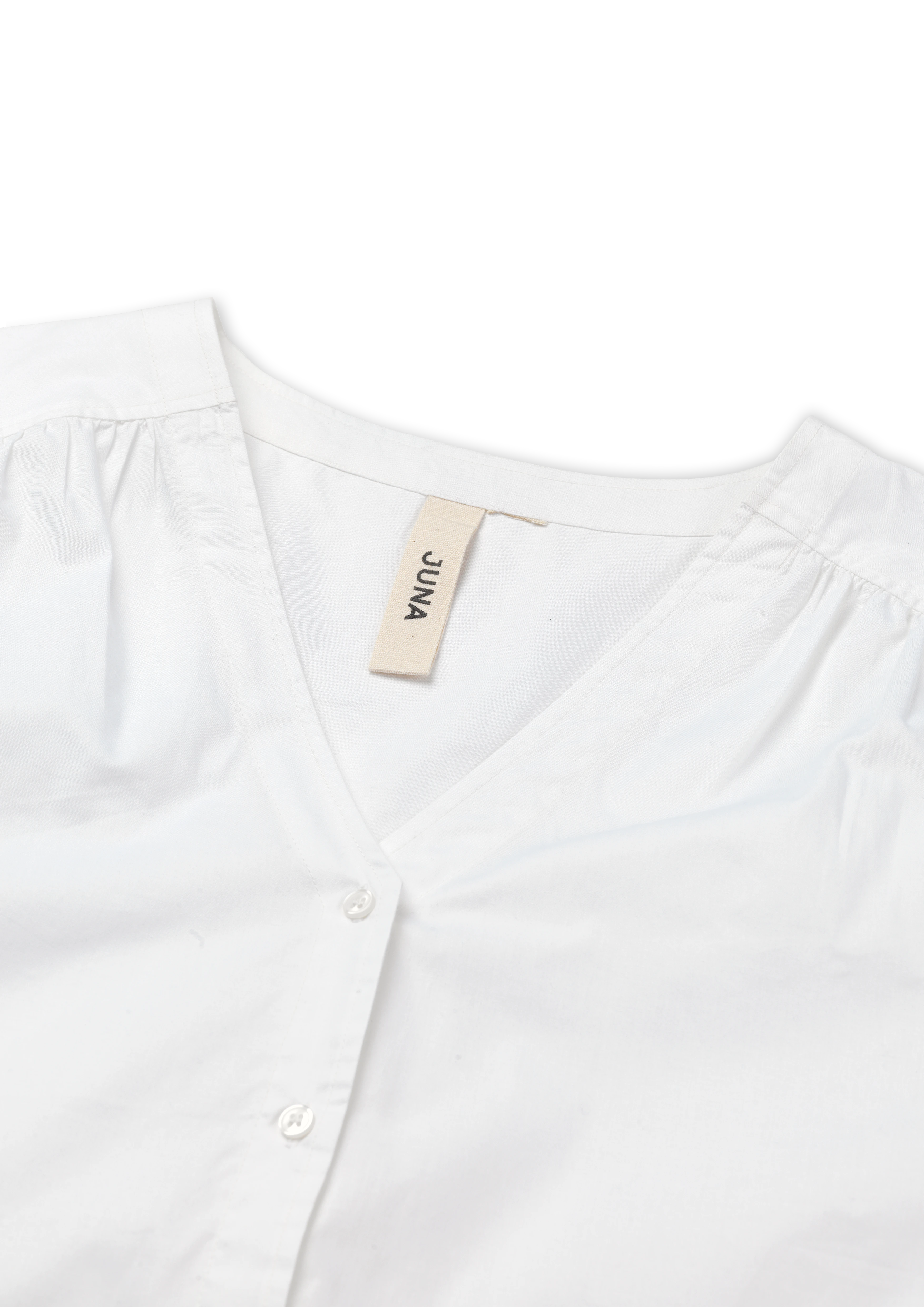 Adele shirt XS från JUNA i färgen Vit, tillverkad av Bomull