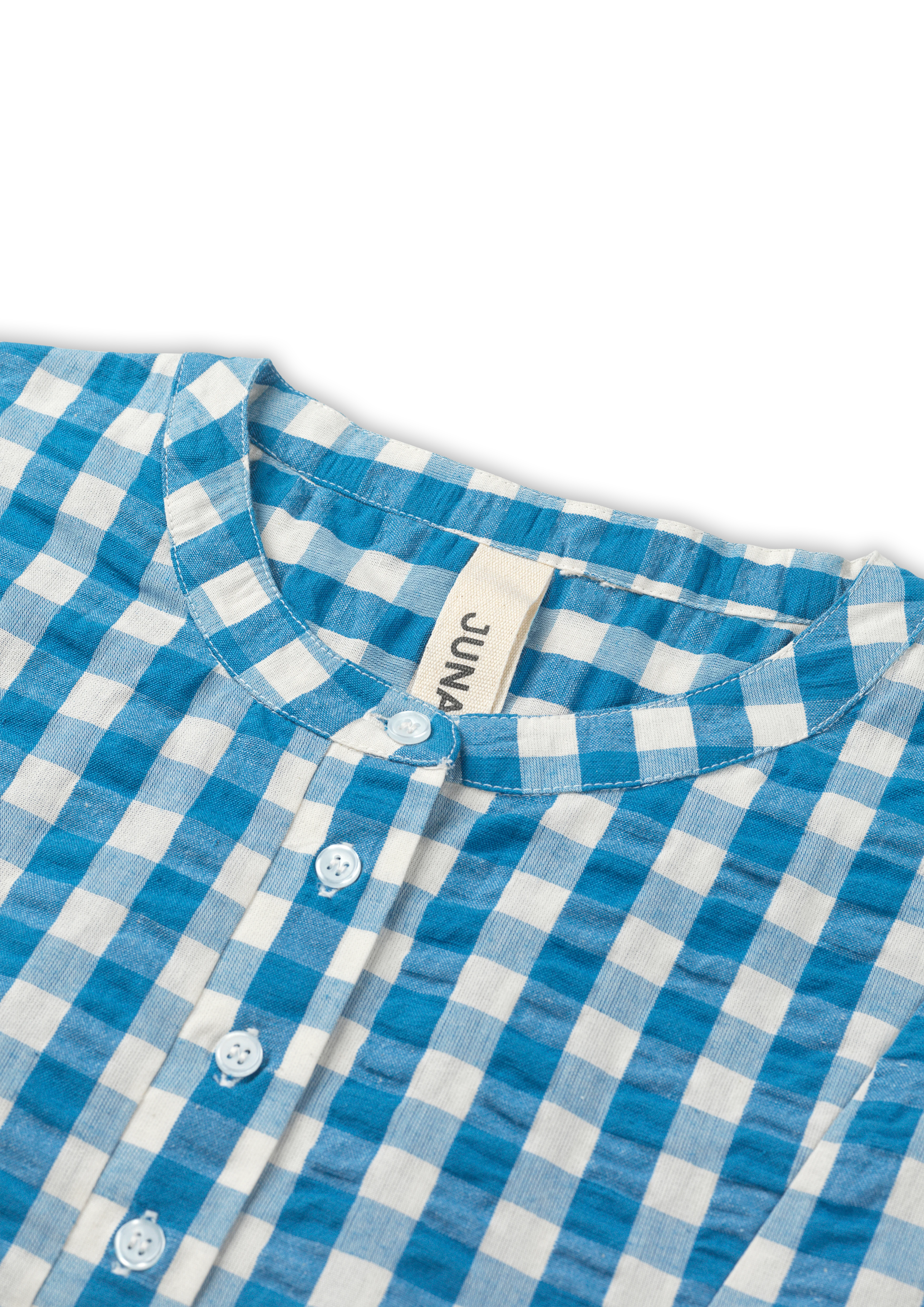 Sonja dress M/L from JUNA in Blue/Birch color, made of Cotton