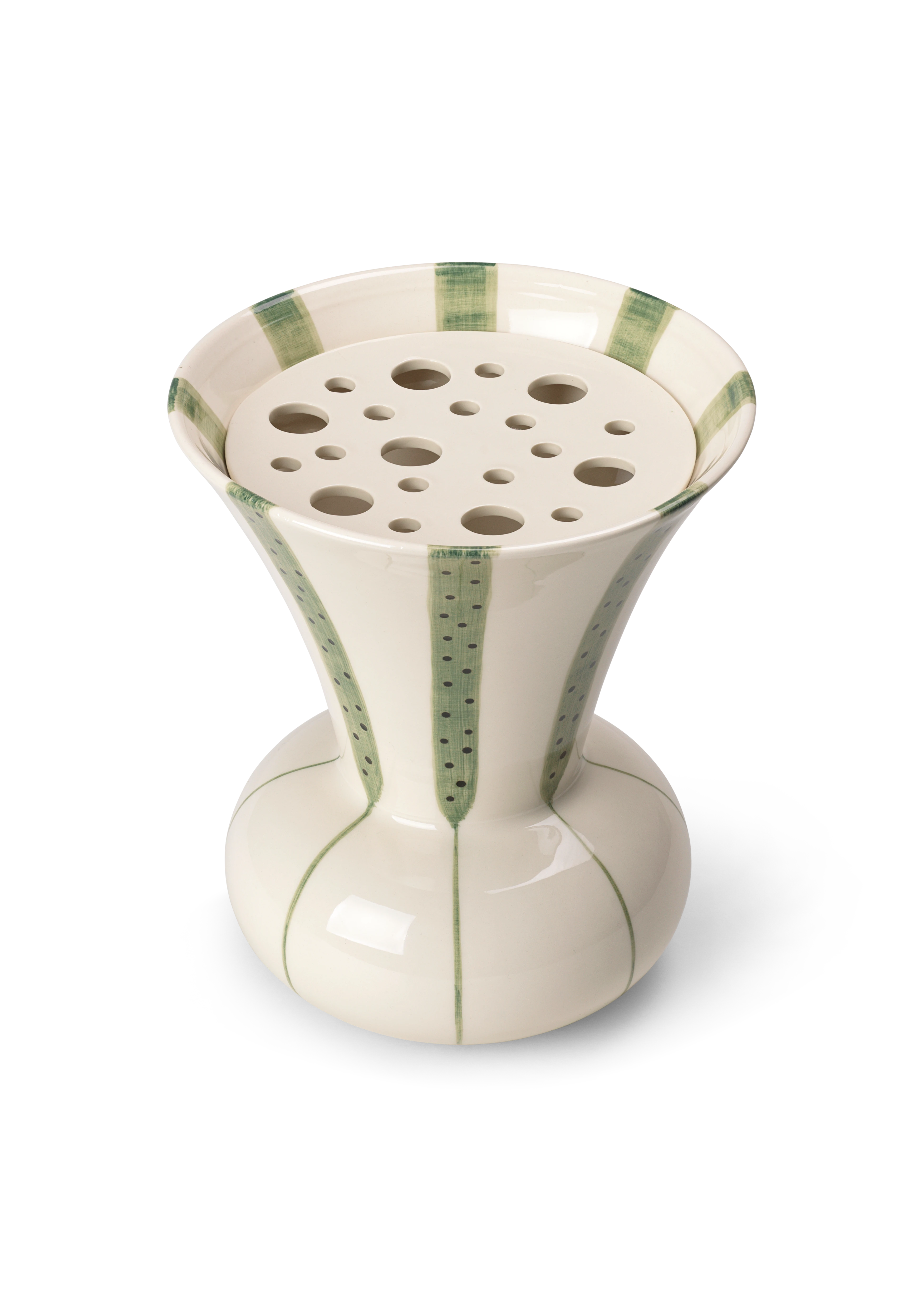 Vase H20 cm fra Kähler i farven Grøn, lavet af Keramik