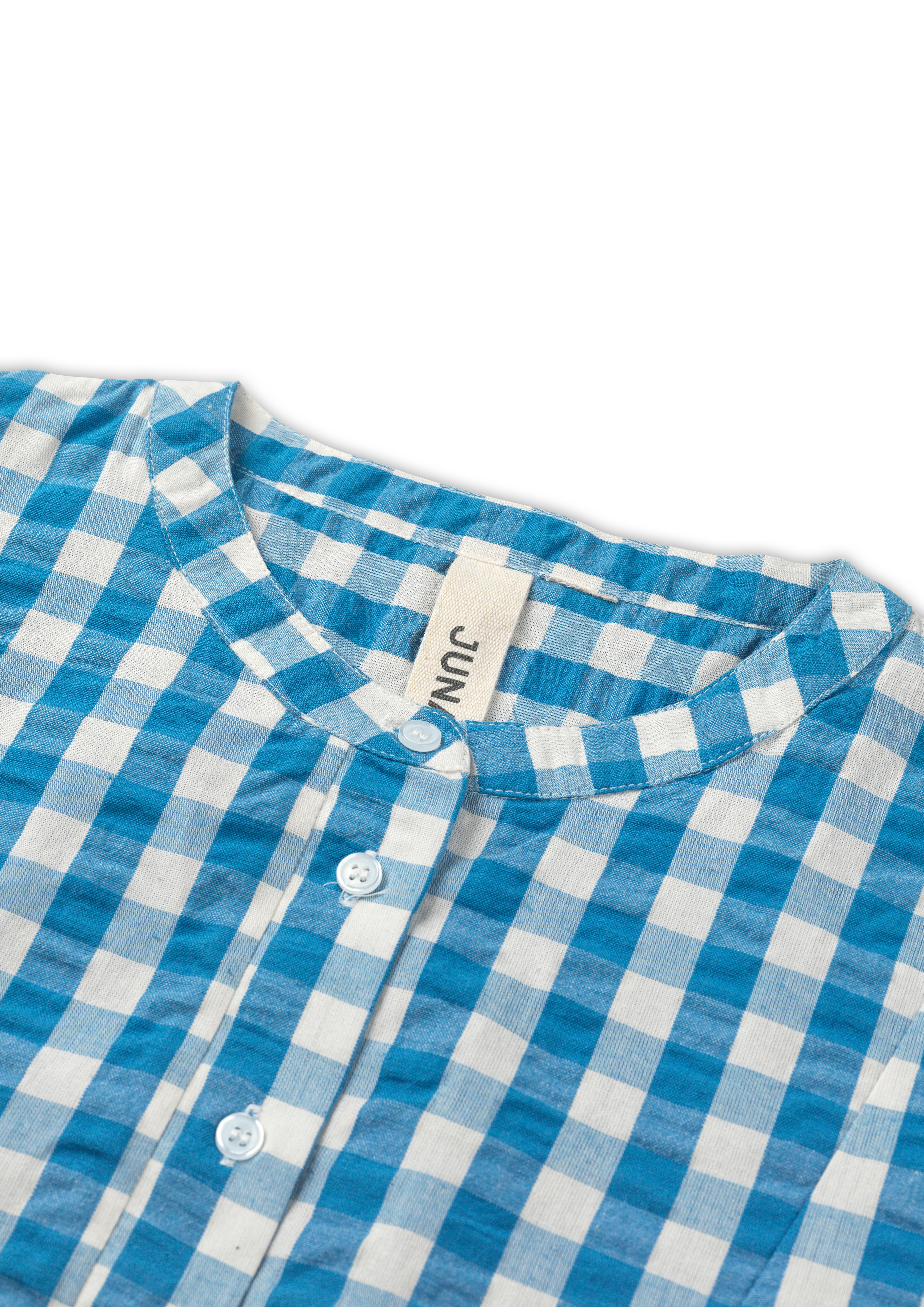 Irene shirt S/M from JUNA in Blue/Birch color, made of Cotton