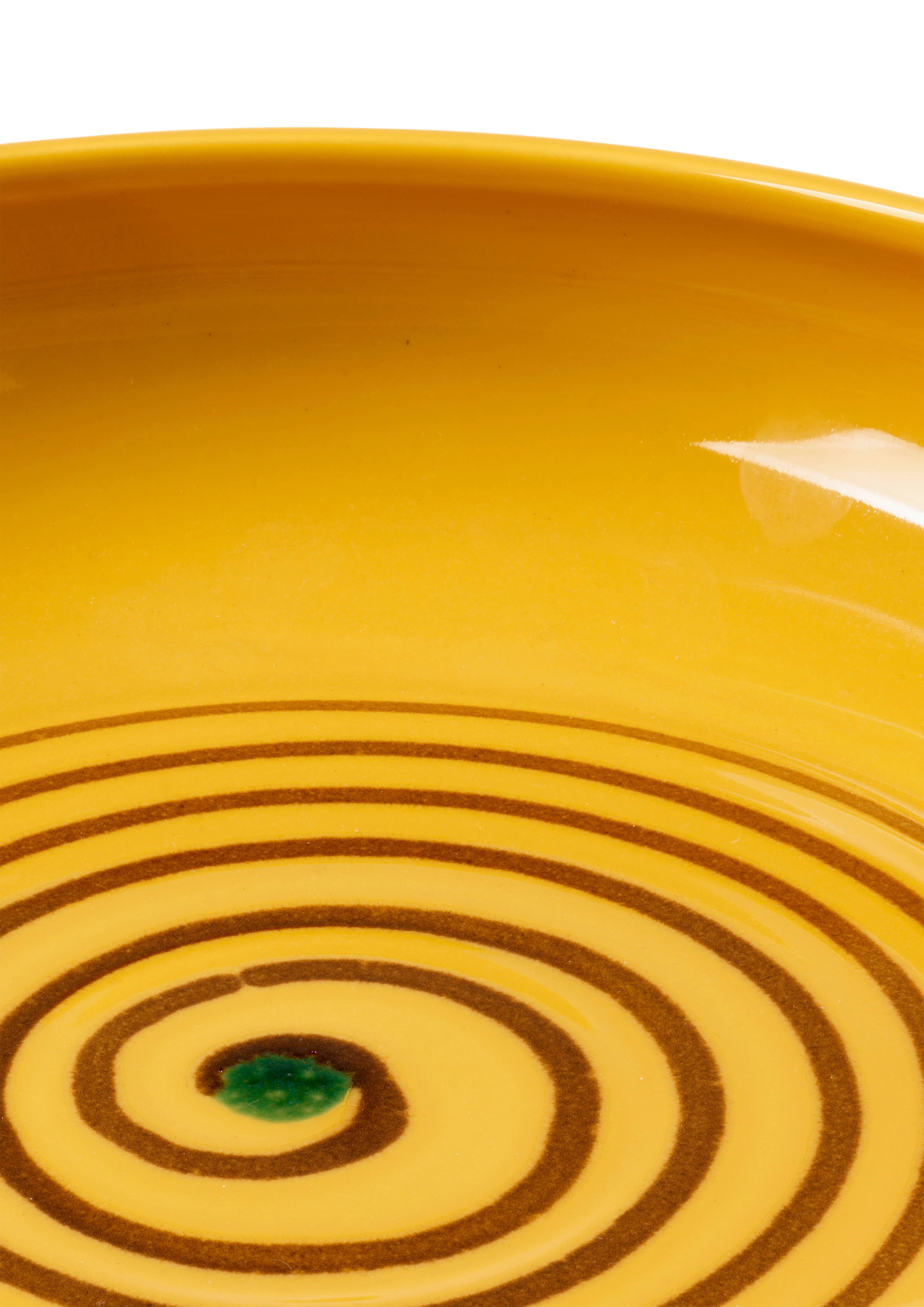 Servierplatte Ø34 cm von Kähler in der Farbe Saffron yellow, hergestellt aus Keramik