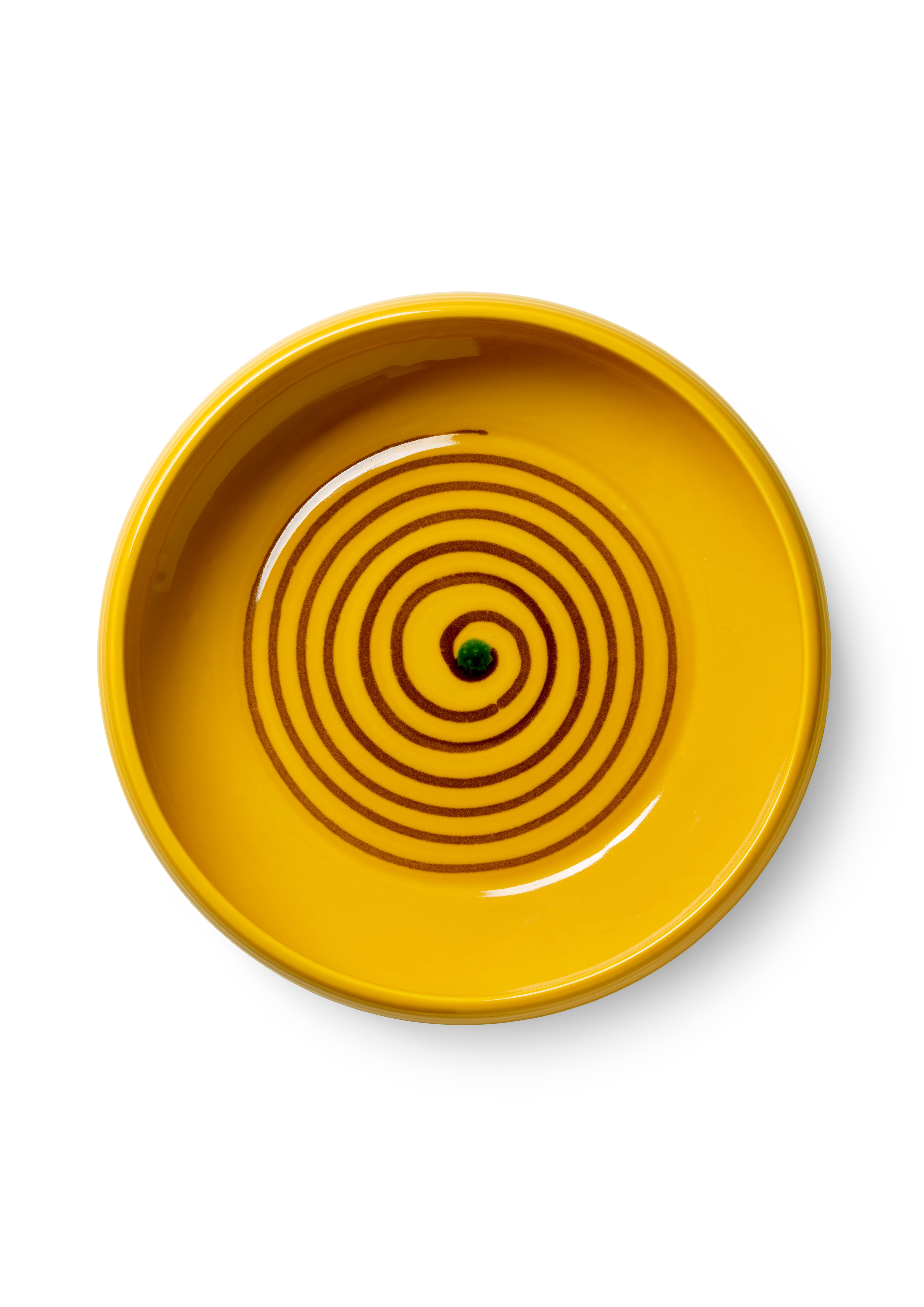 Servierplatte Ø34 cm von Kähler in der Farbe Saffron yellow, hergestellt aus Keramik