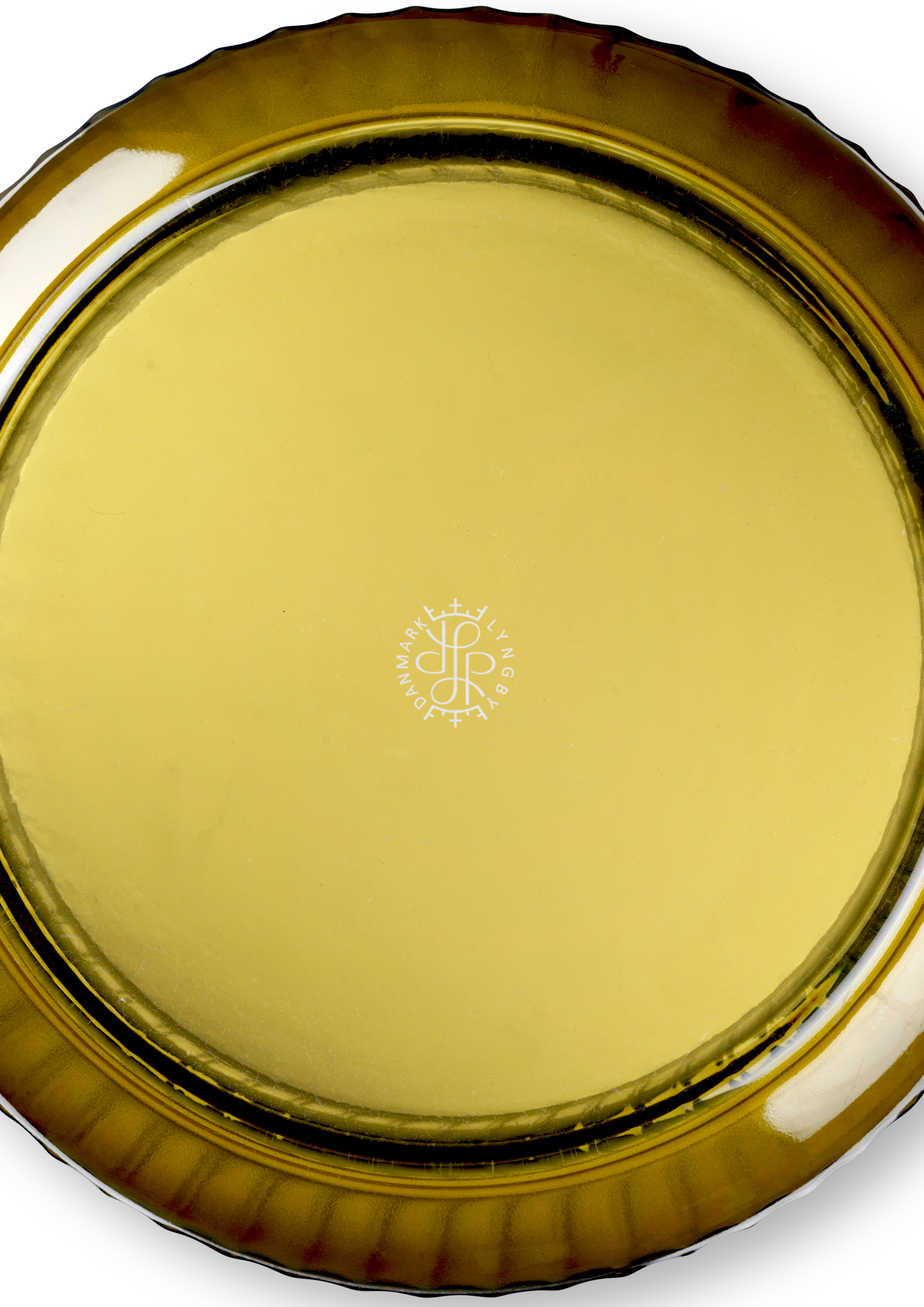 Vase H38 cm from Lyngby Porcelæn in Olive green color, made of Glass