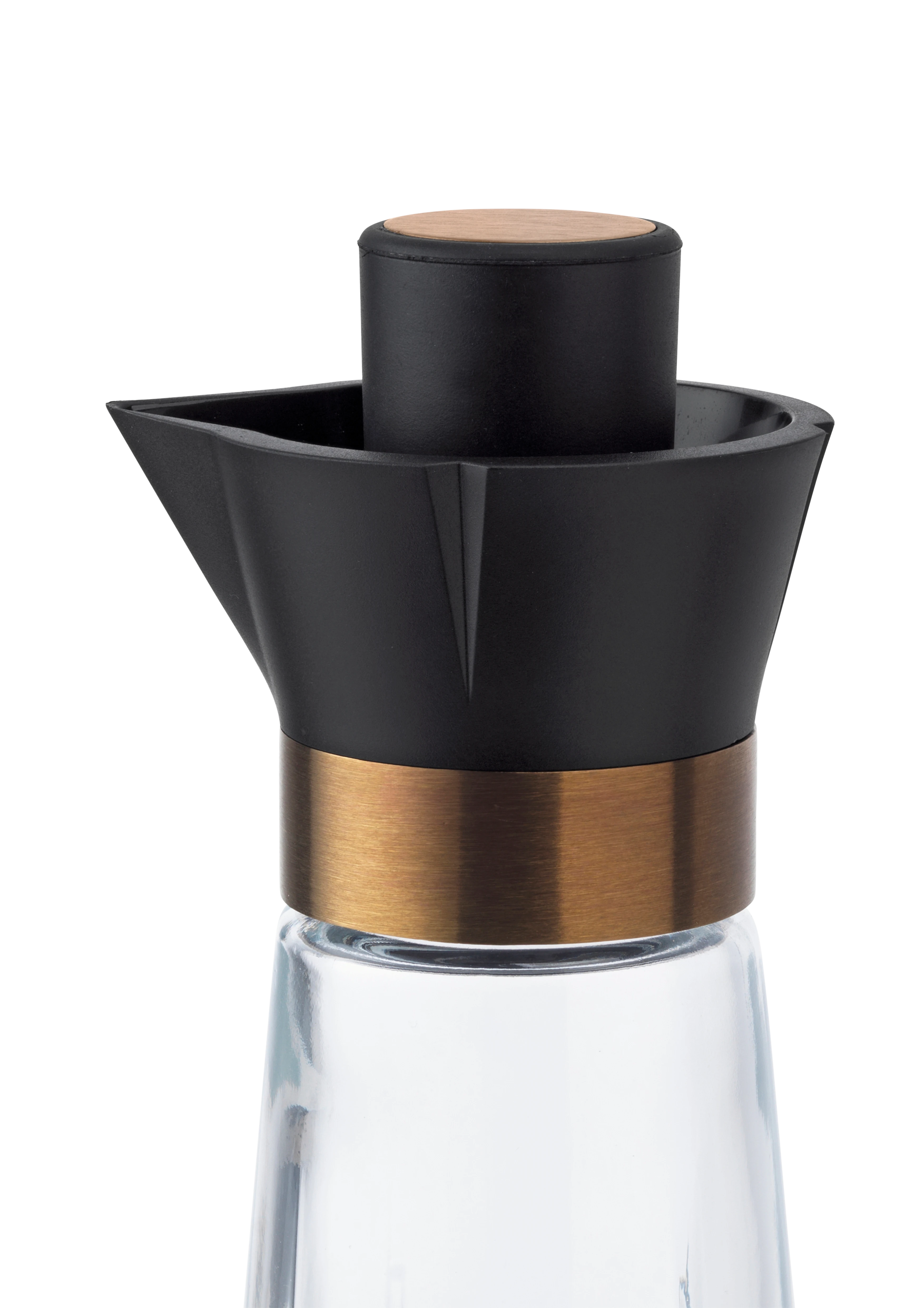 Oil and vinegar bottle H18.5 cm from Rosendahl in Black/Patinated steel color, made of Glass