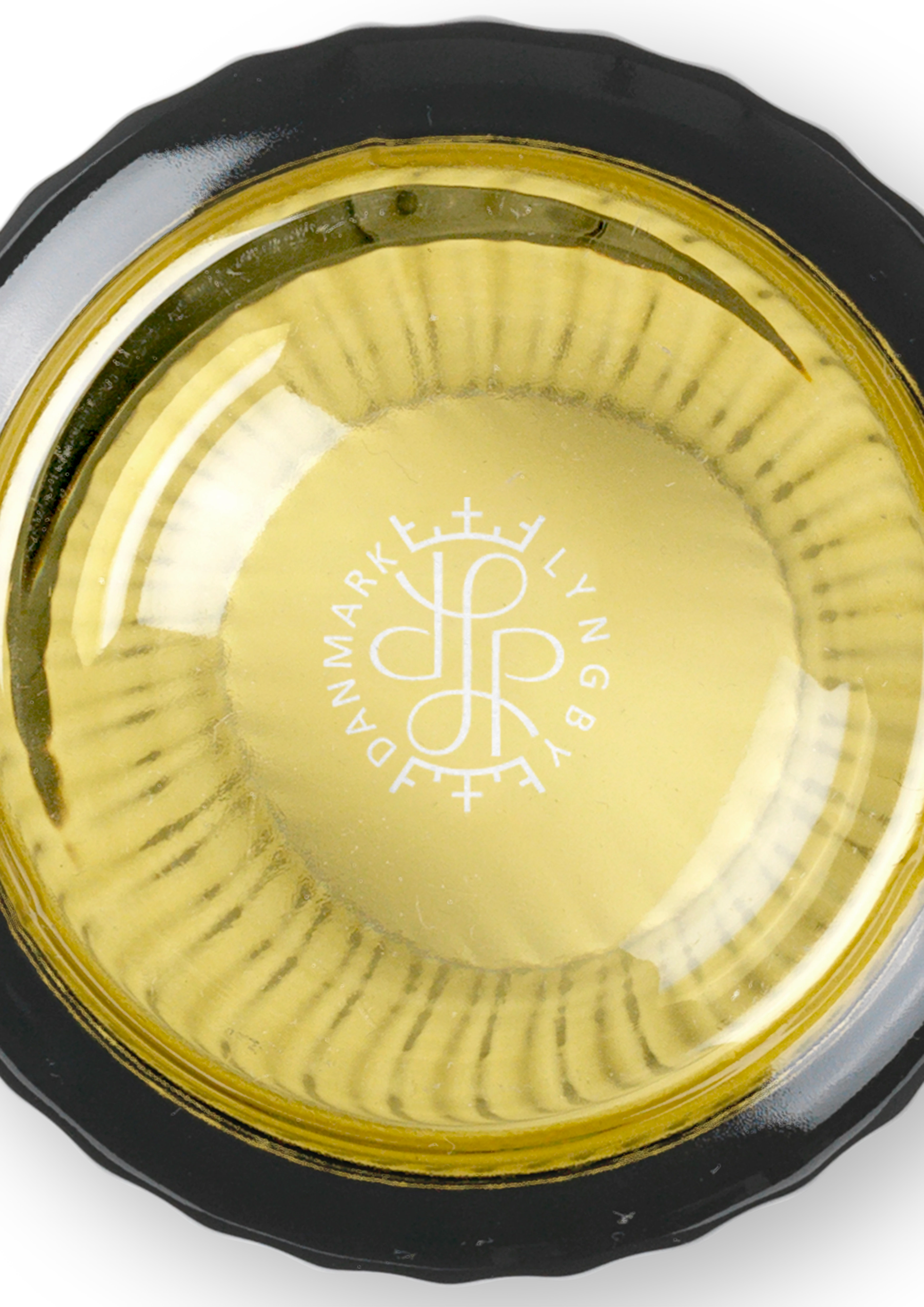 Vase H15.5 cm from Lyngby Porcelæn in Olive green color, made of Glass