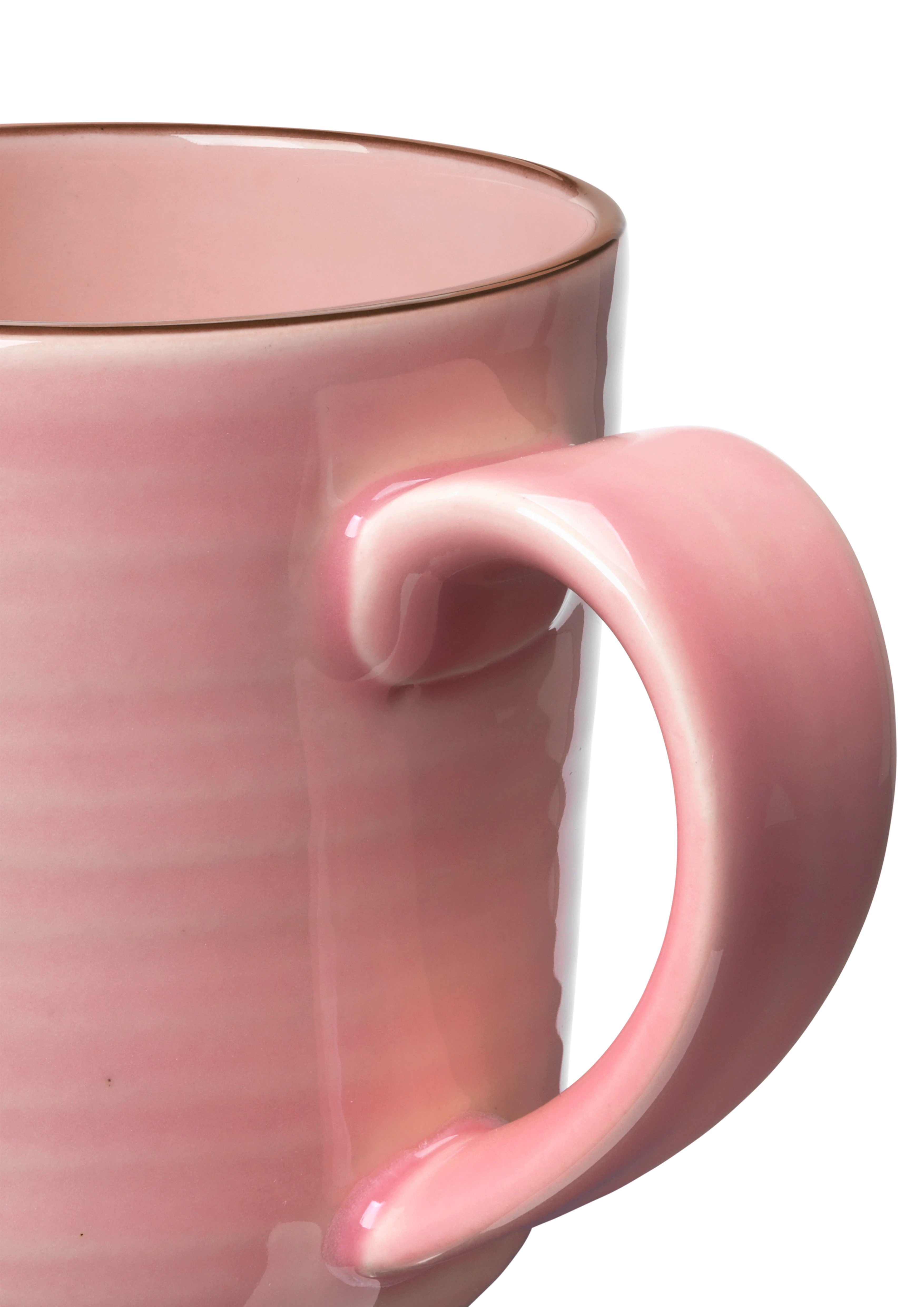 Becher mit Henkel 33 cl von Kähler in der Farbe Apple rose, hergestellt aus Keramik