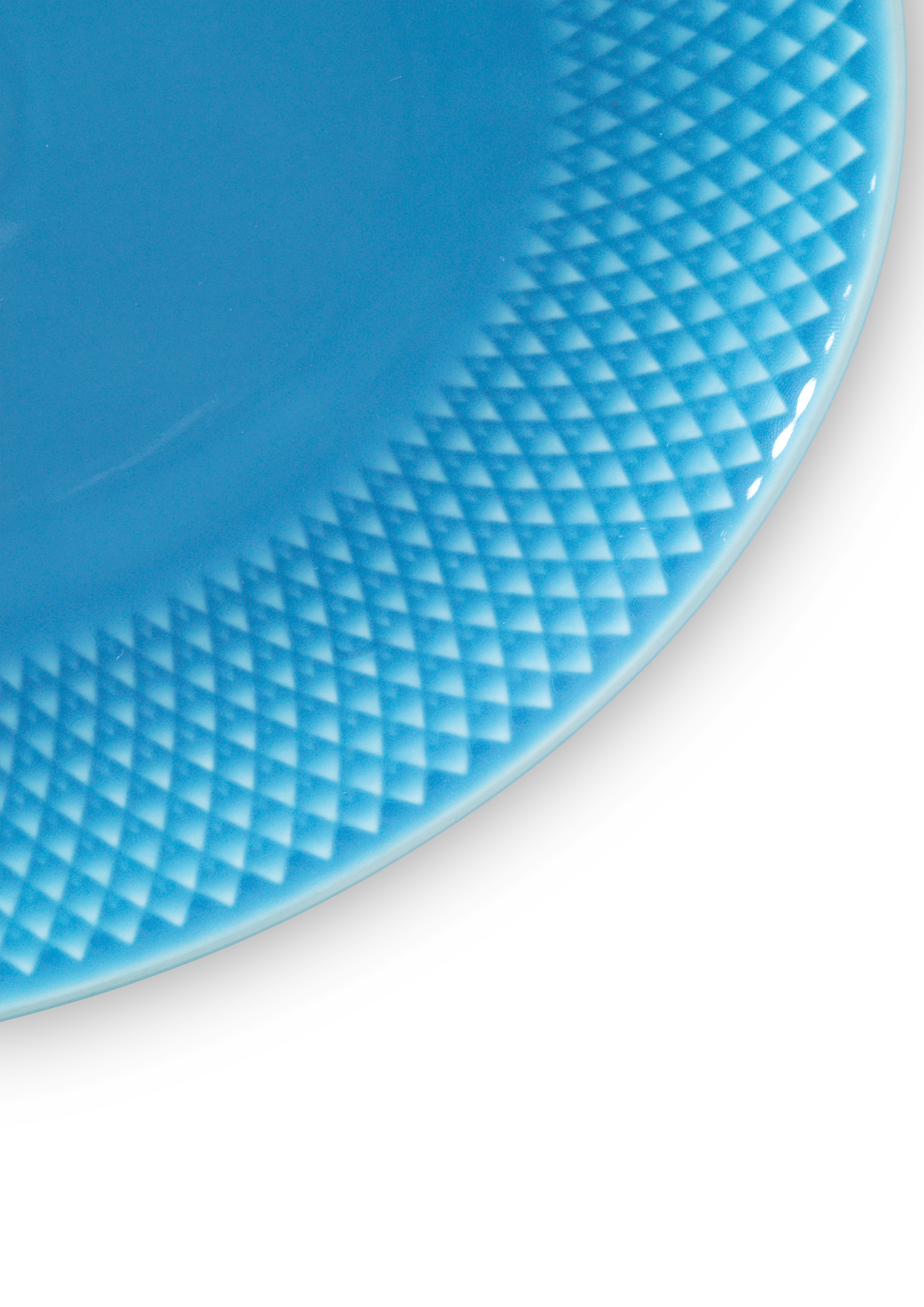 Oval serving dish 28.5x21.5 cm from Lyngby Porcelæn in Blue color, made of Ceramics