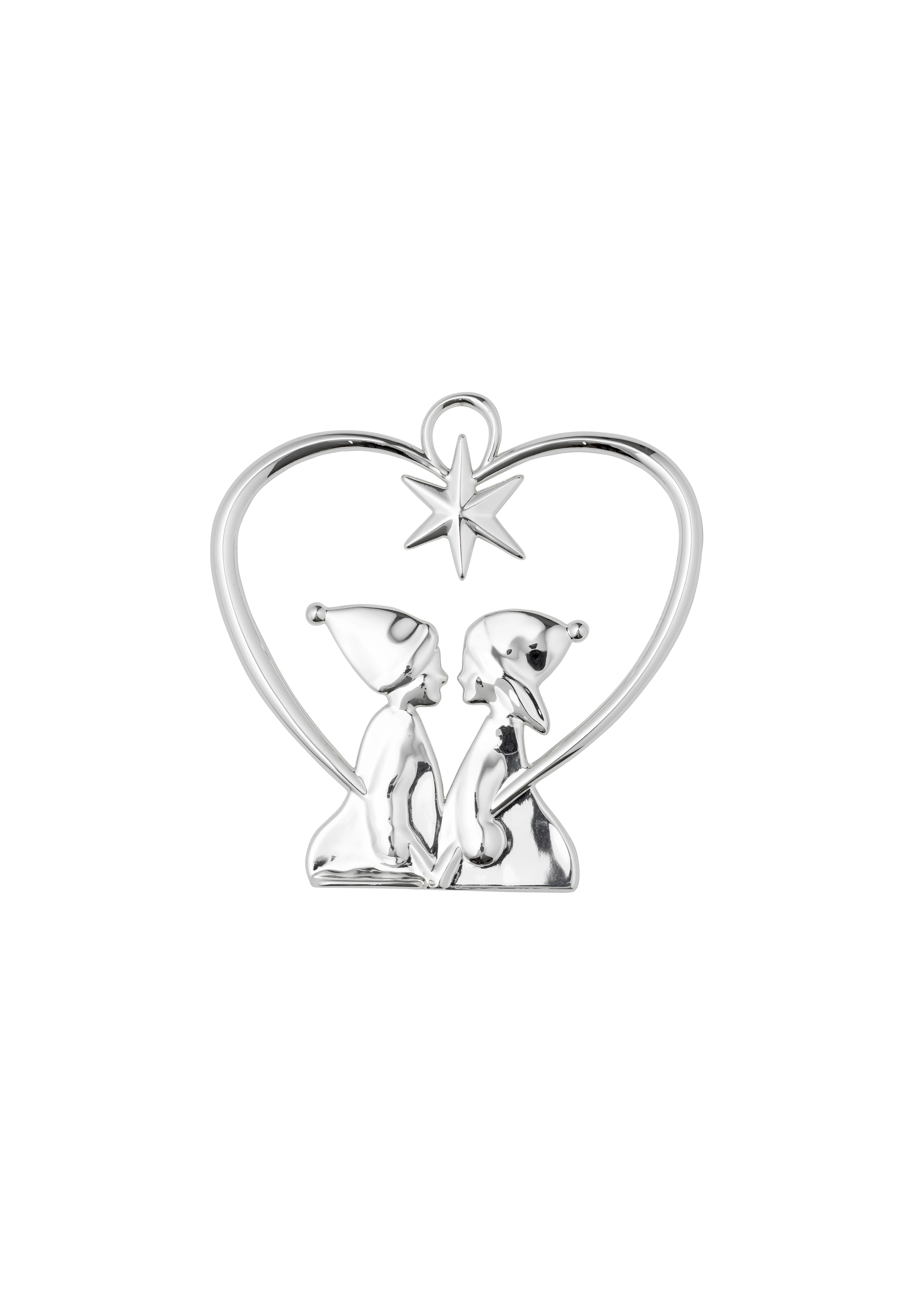 Hjärta med barn H 7 cm förgylld i silver H7 från Rosendahl i färgen Försilvrad, tillverkad av Metall