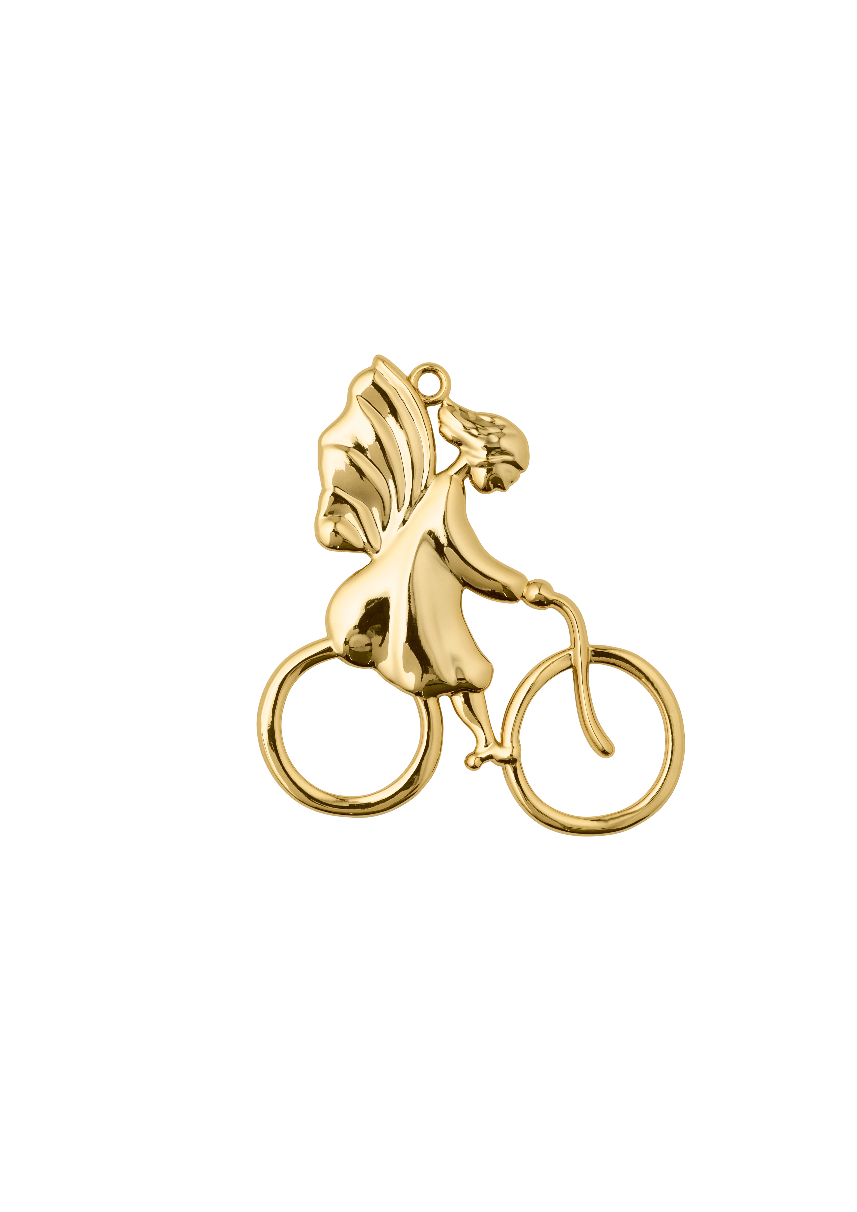 Julängel på cykel H 7 cm förgylld i guld H7 från Rosendahl i färgen Förgylld, tillverkad av Metall