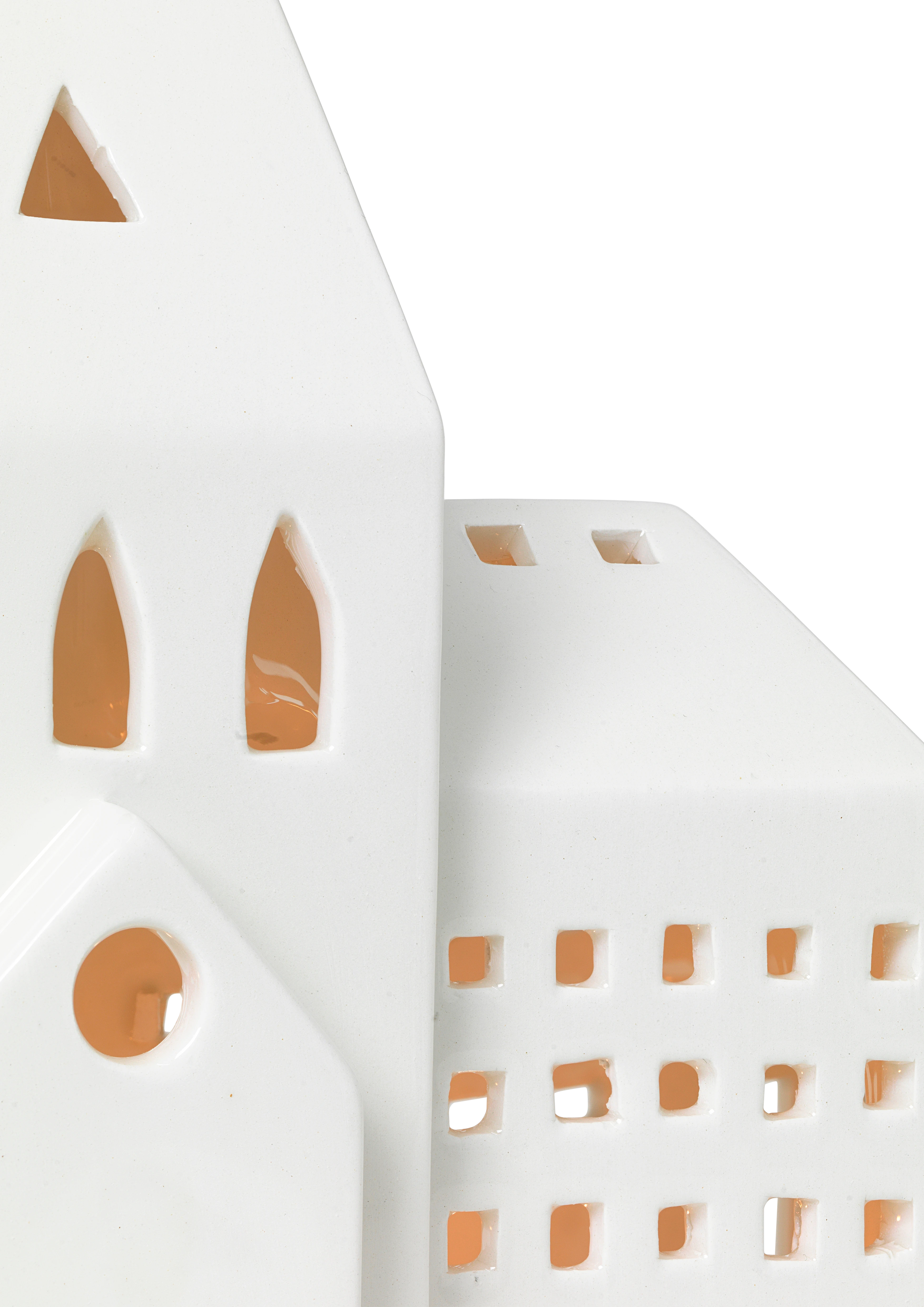 Lichthaus City H21 von Kähler in der Farbe Weiss, hergestellt aus Keramik