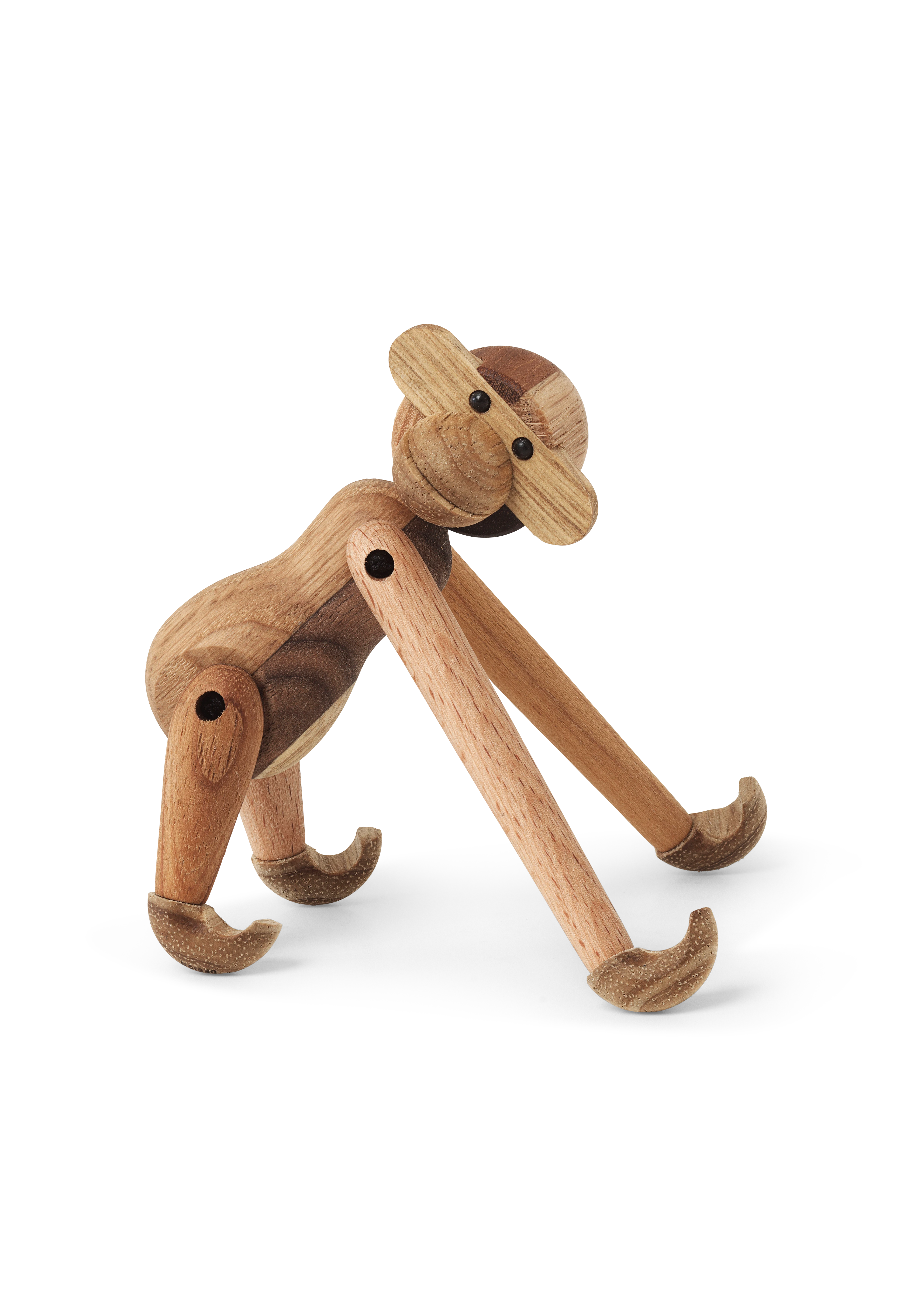 Reworked Affe mini von Kay Bojesen in der Farbe Mixed wood, hergestellt aus Holz