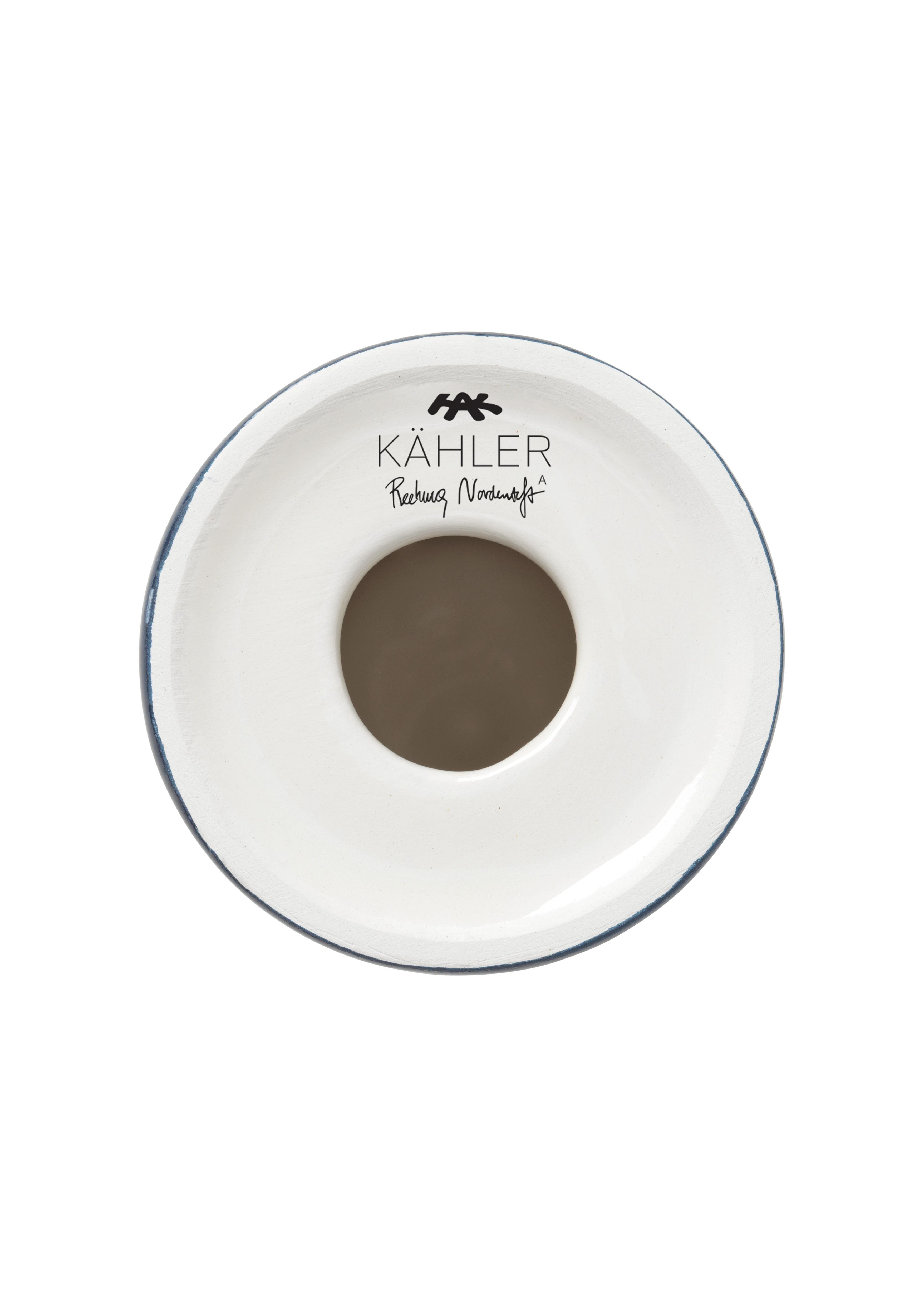 Kerzenständer H12 cm von Kähler in der Farbe Dunkelblau, hergestellt aus Keramik