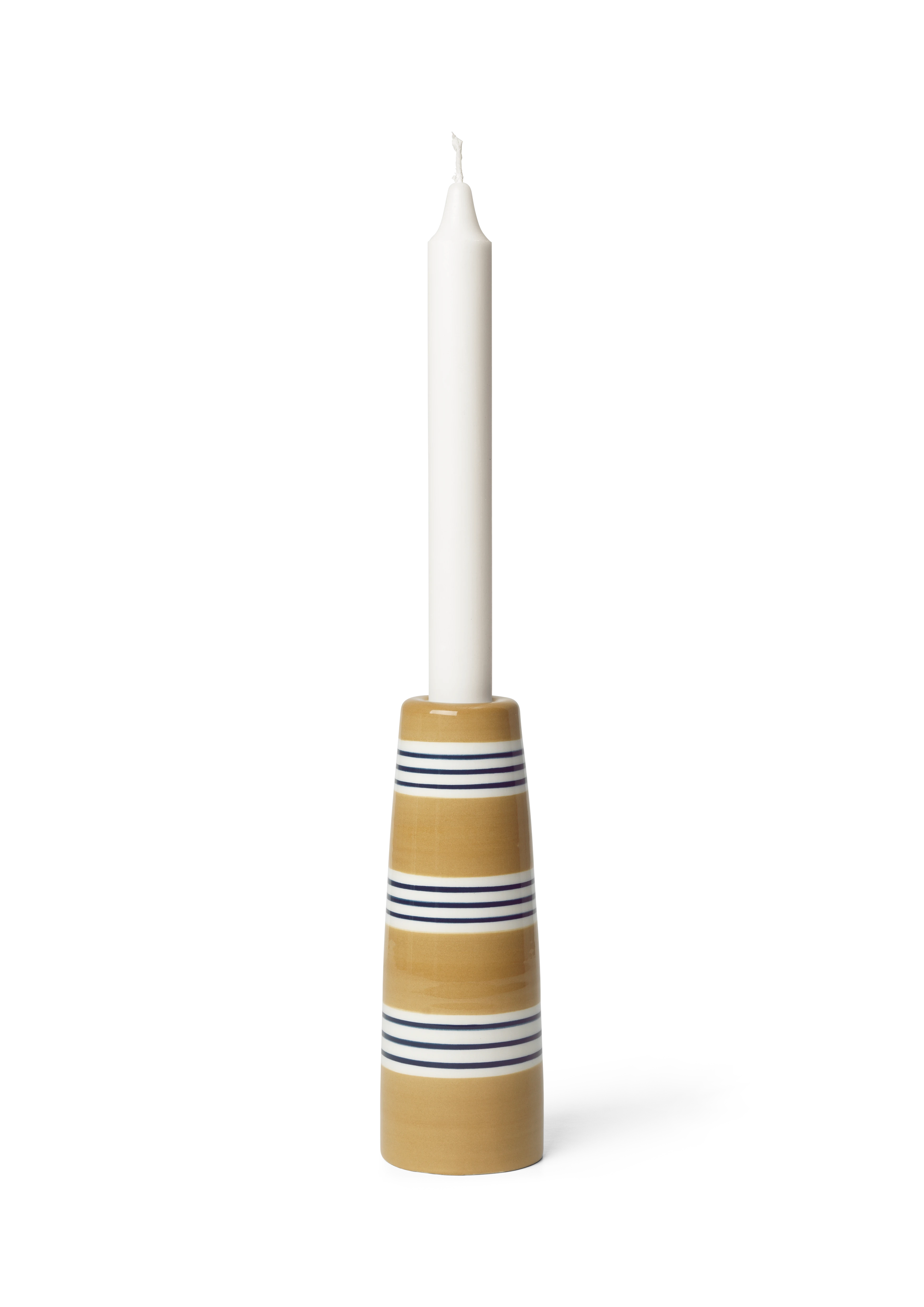 Candle holder H16 cm from Kähler  in Ochre color, made of Ceramics