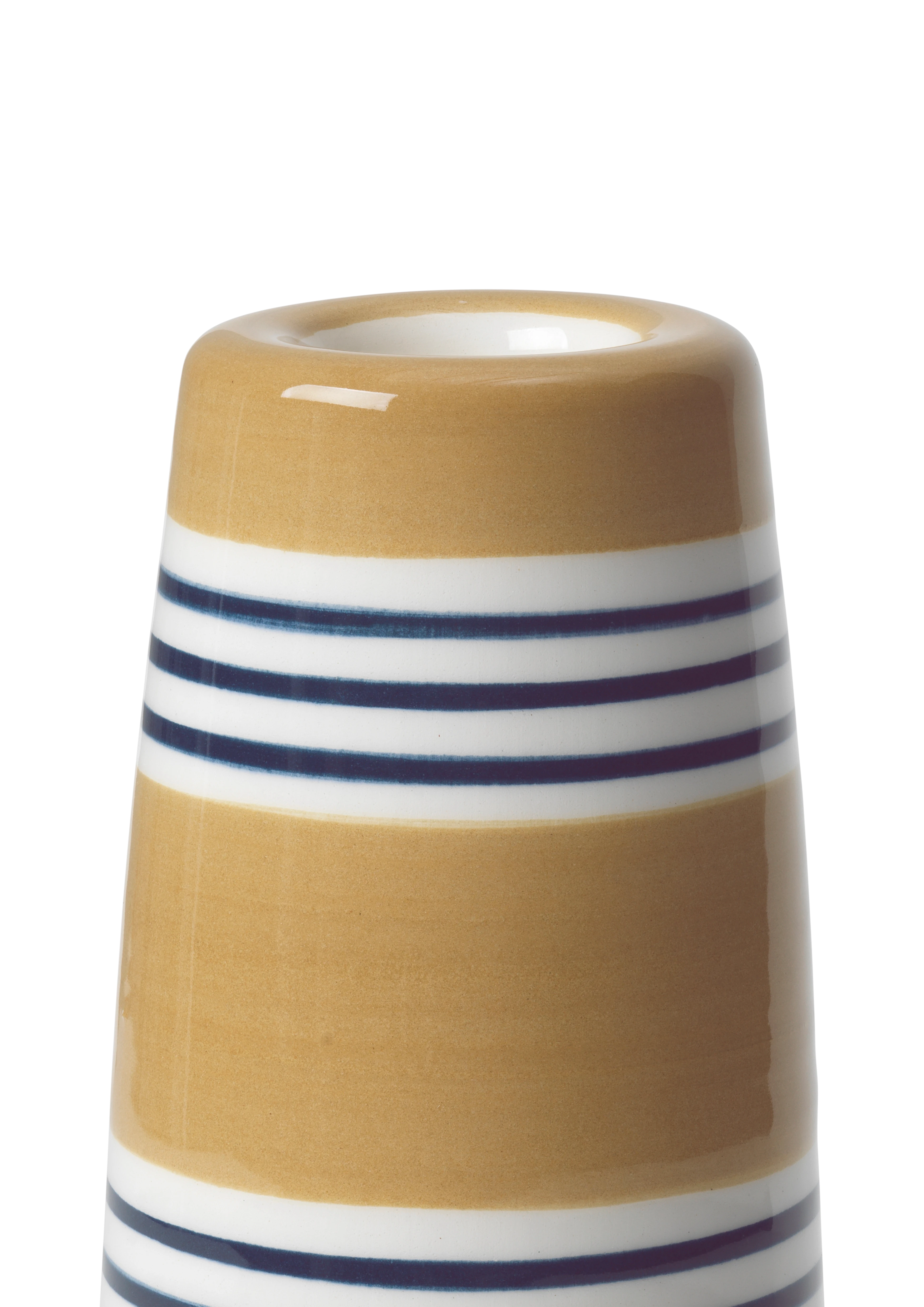 Candle holder H16 cm from Kähler  in Ochre color, made of Ceramics