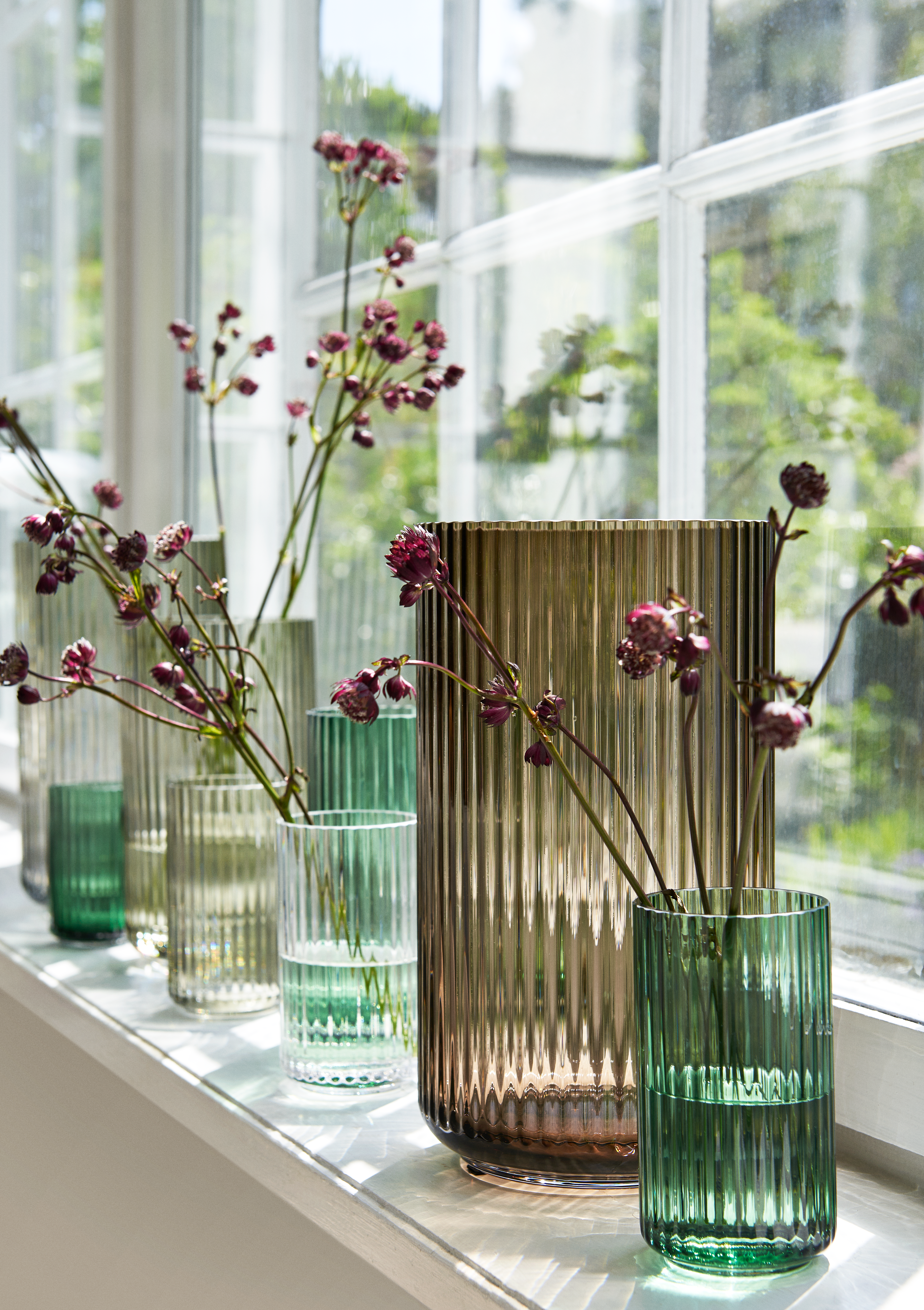 LYNGBY VASE PORCELAIN ランニンググレーズ H20cm BK Lyngby Porcelaen