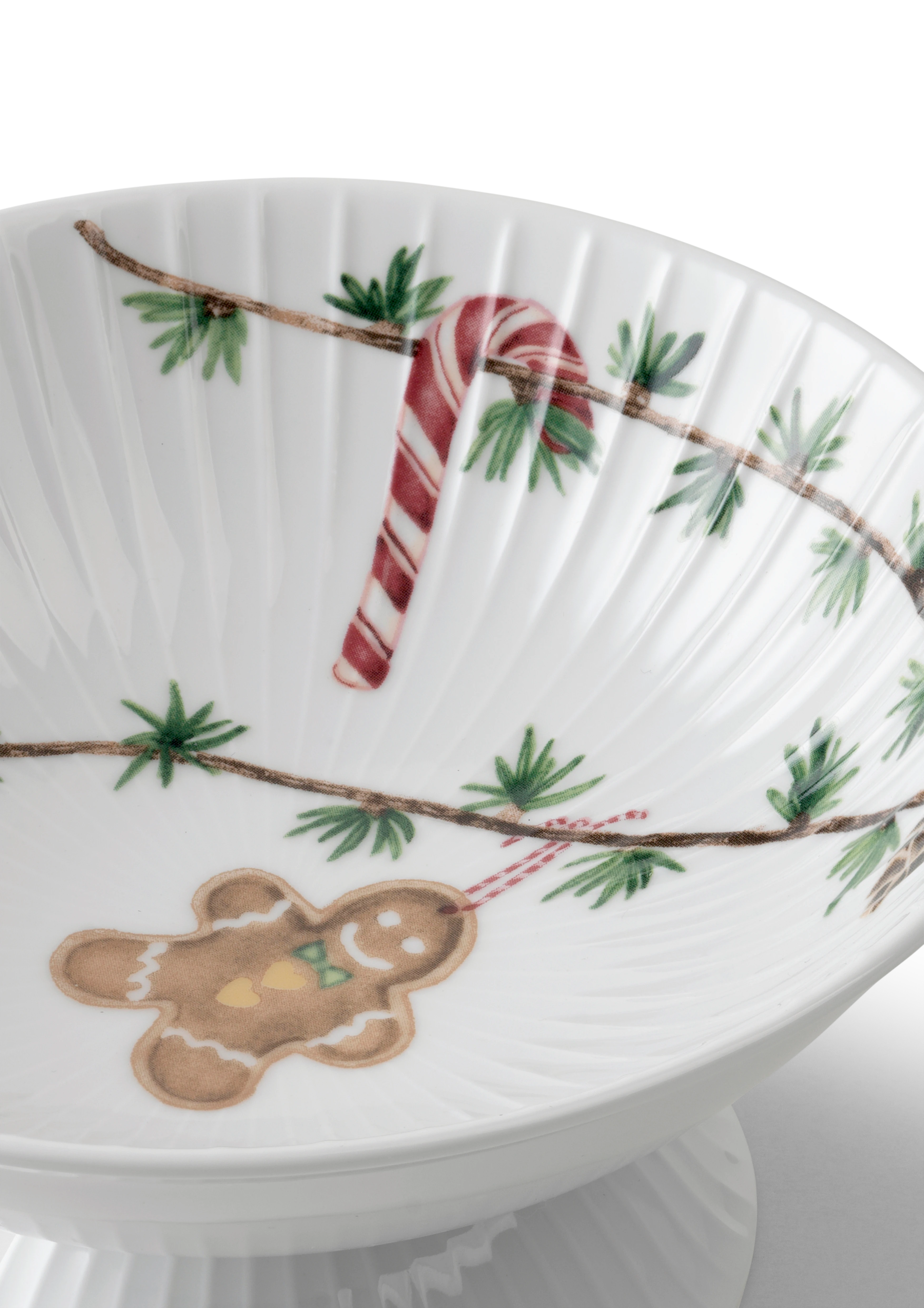 Bowl on stand Ø16 cm from Kähler  in White w. deco color, made of Ceramics