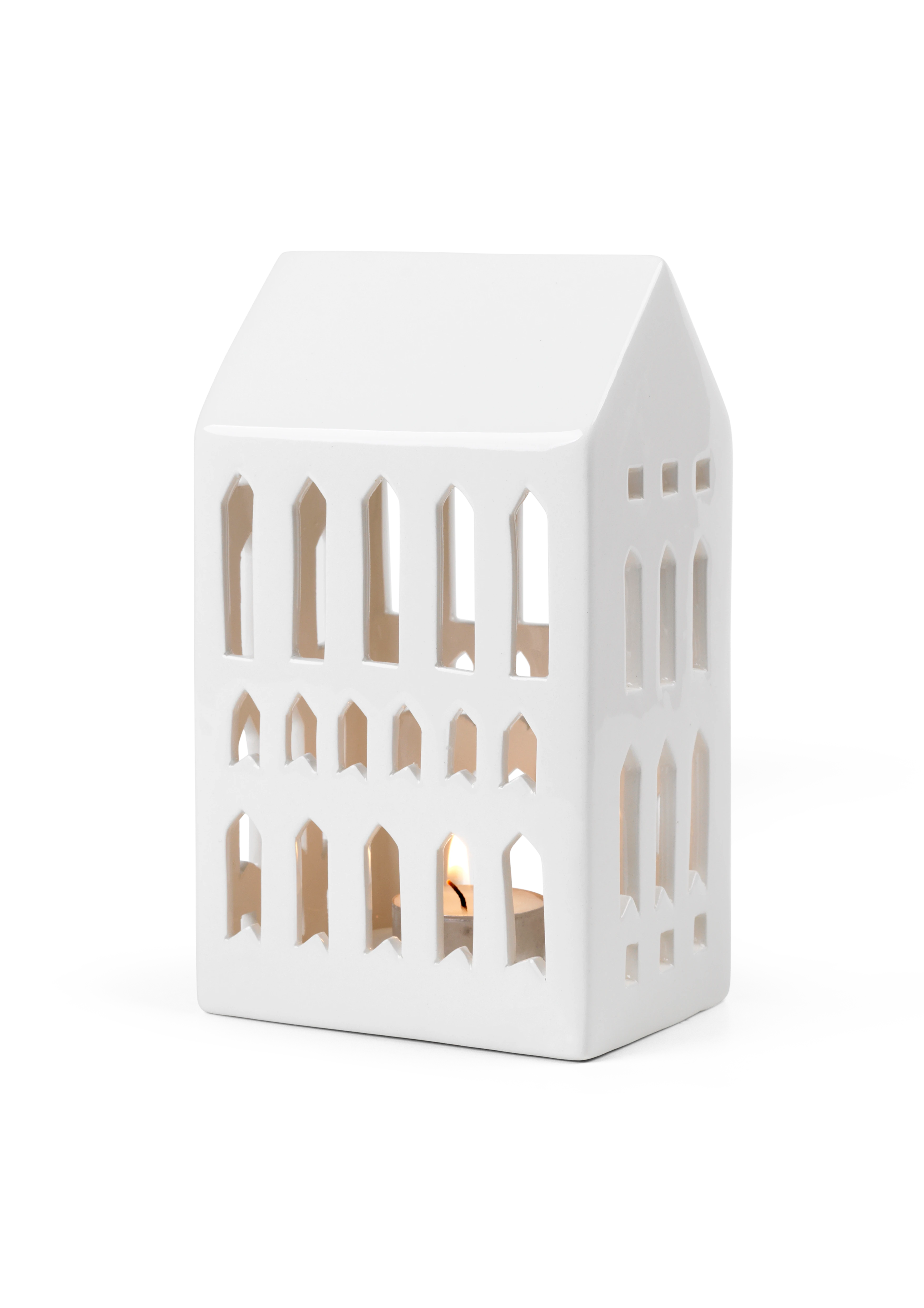 Lighthouse Church H18 from Kähler  in White color, made of Ceramics