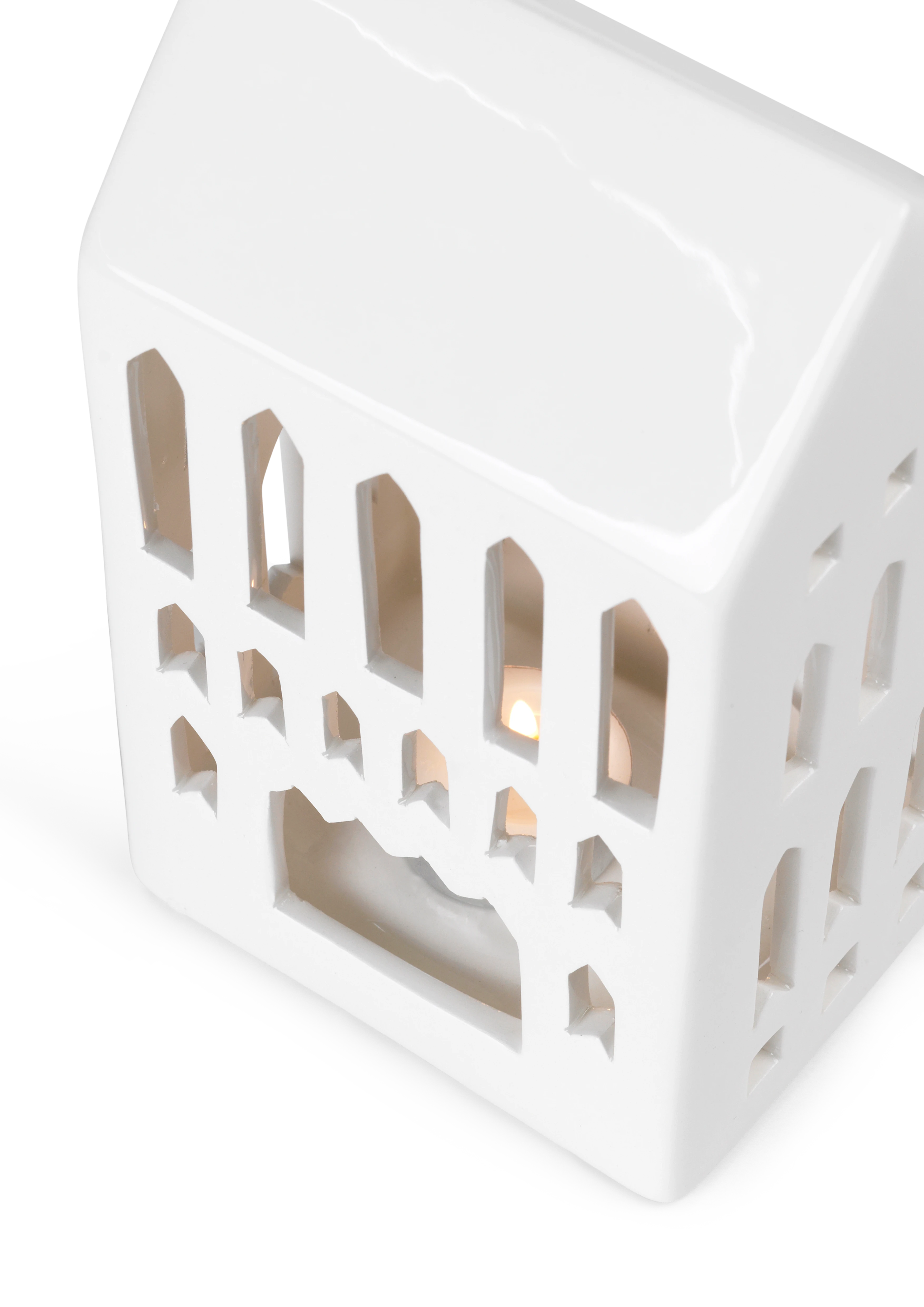 Lichthaus Church H18 von Kähler in der Farbe Weiss, hergestellt aus Keramik