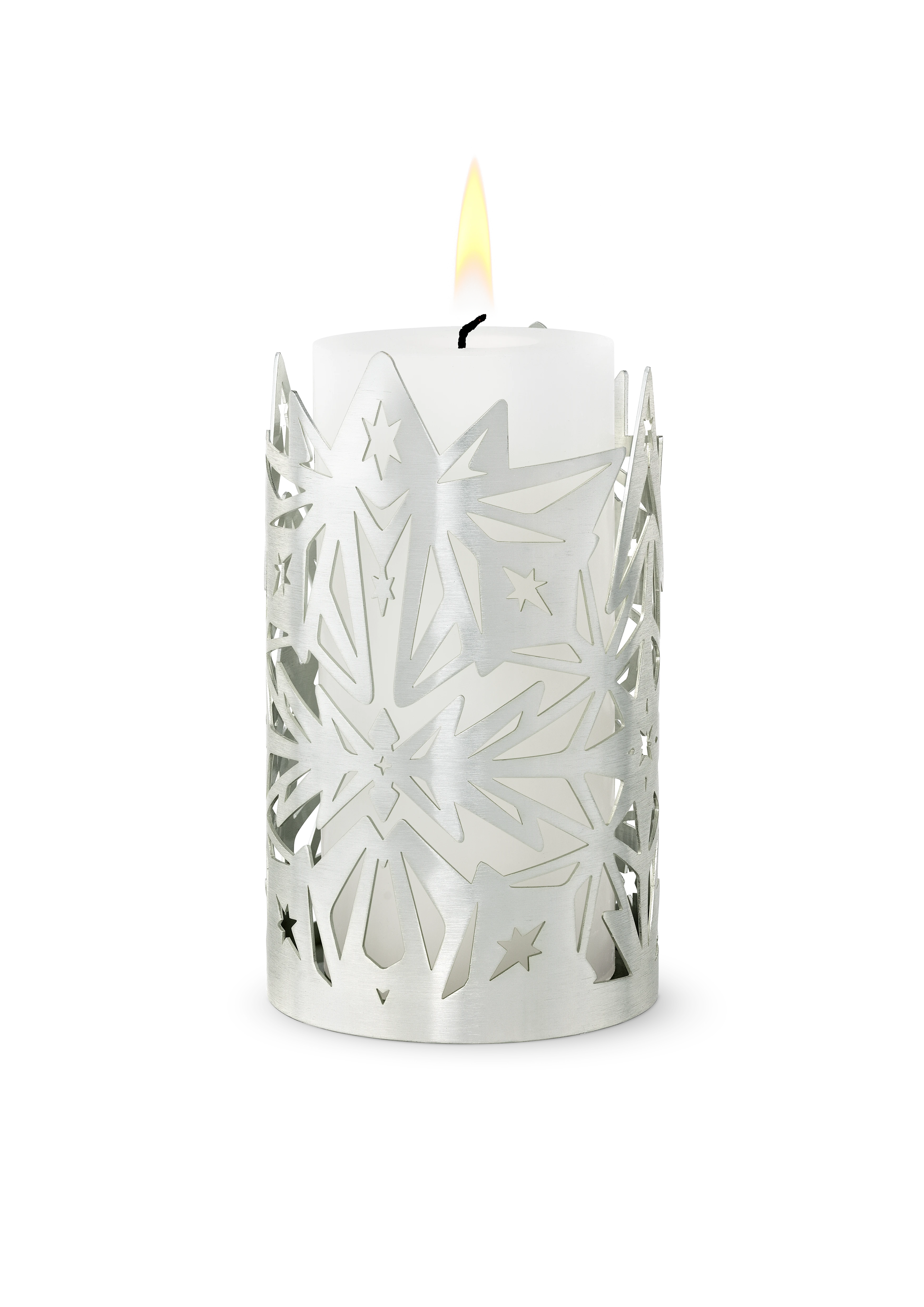 Ljuslykta Ø9.5 cm från Rosendahl i färgen Försilvrad, tillverkad av Metall