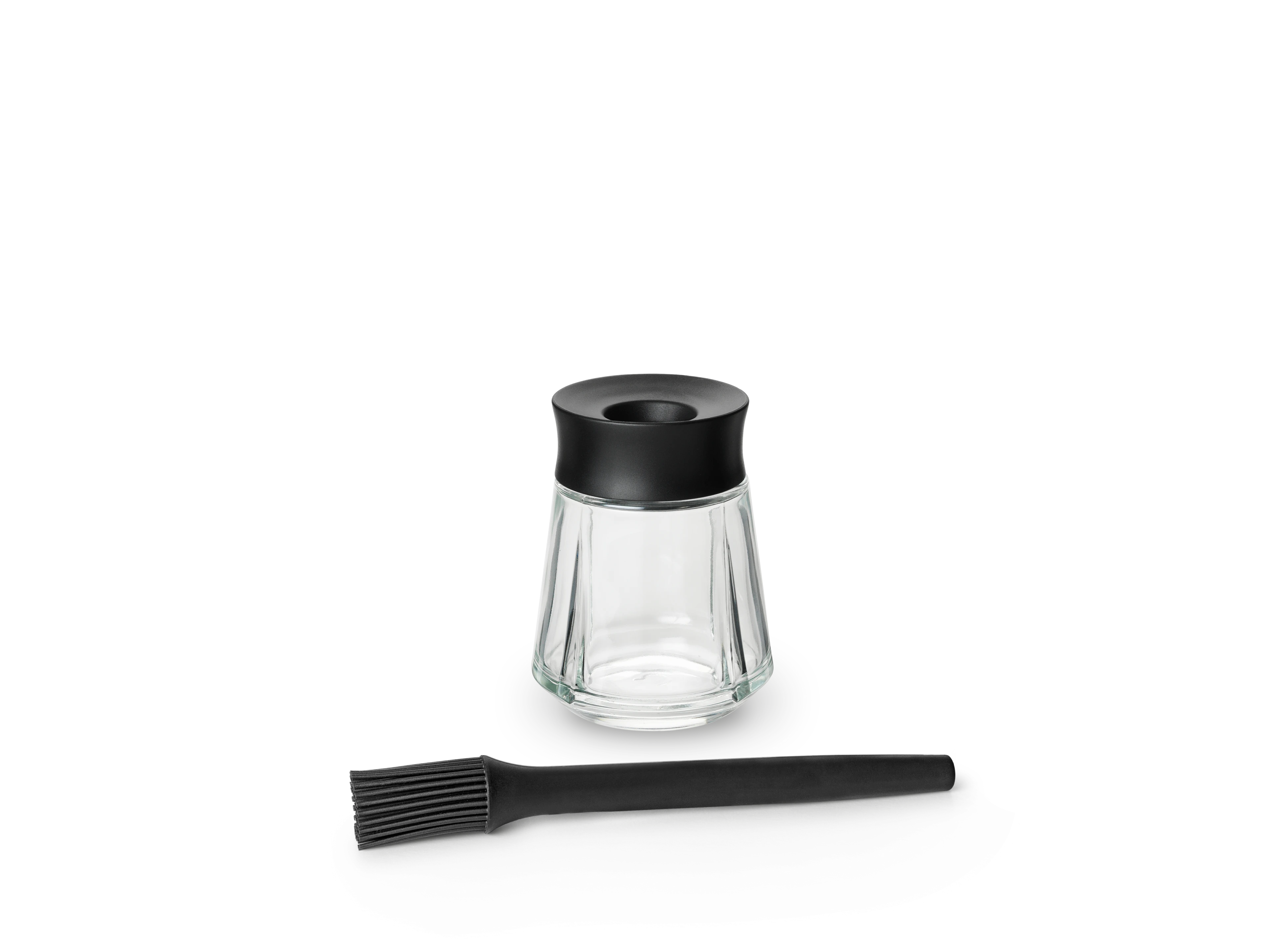 Marinade glass with brush 25 cl from Rosendahl in Black color, made of Glass