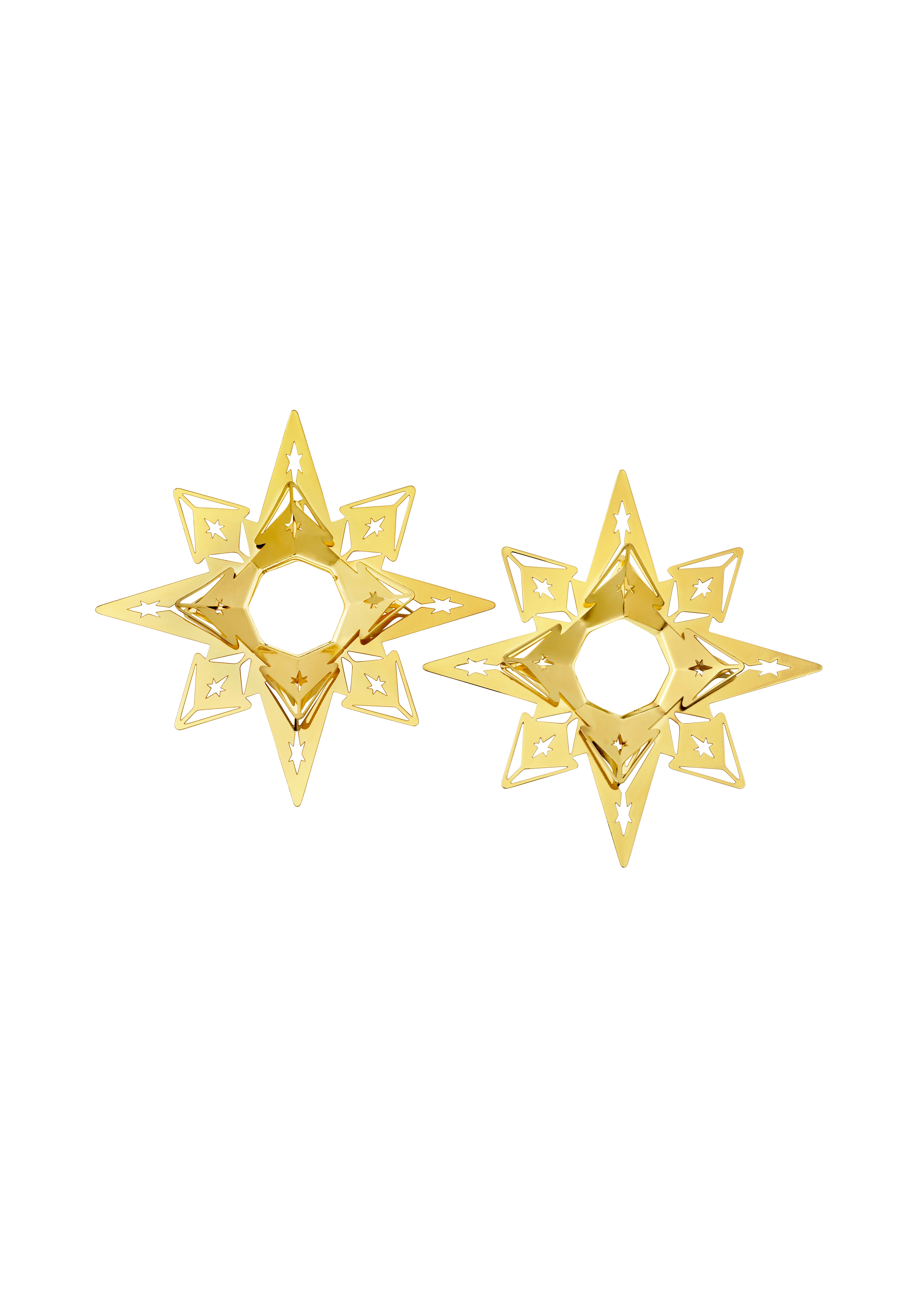 Lysmansjett Stjerne H3 2 stk. fra Rosendahl i fargen Forgylt, laget av Metall