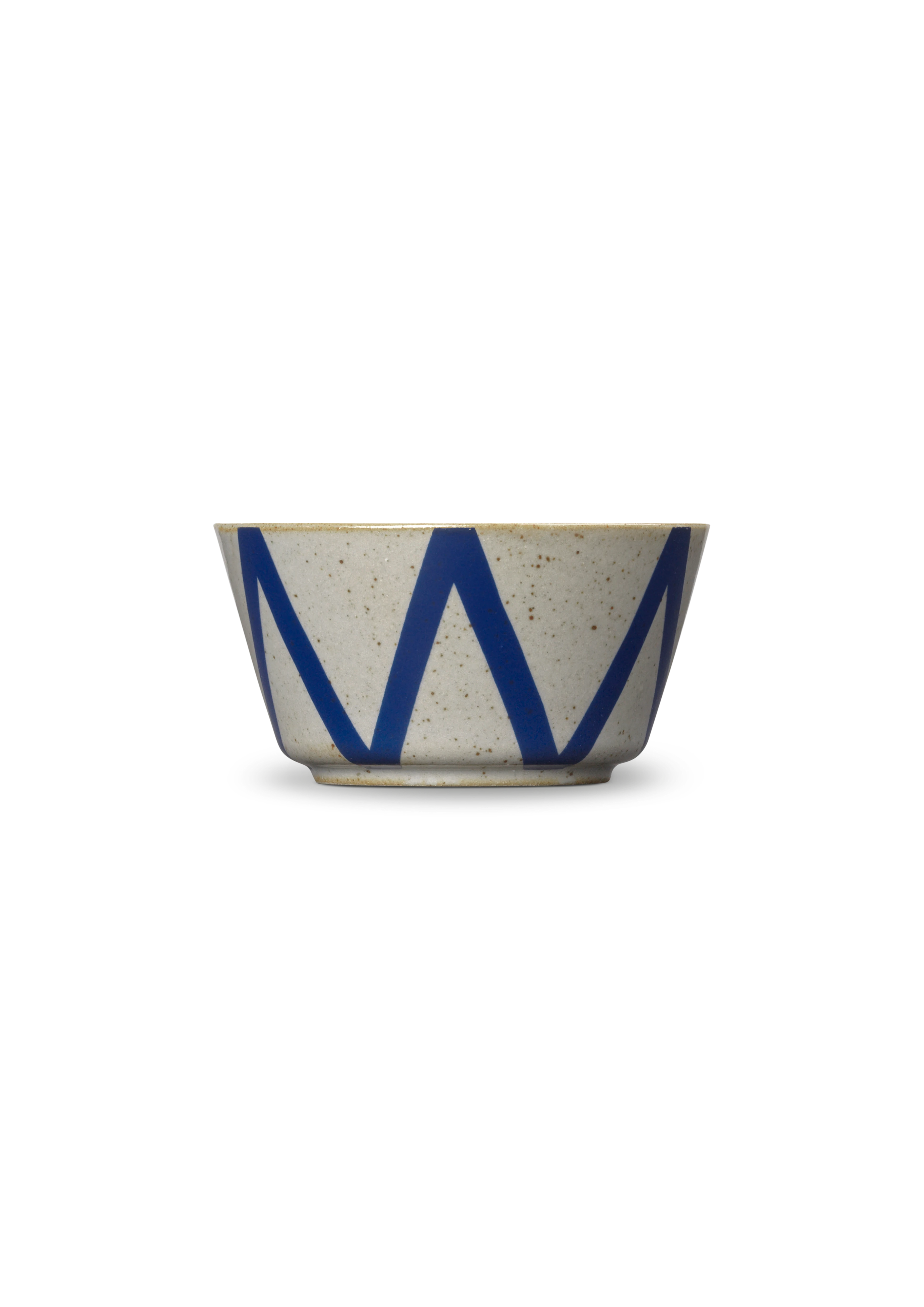 Skål Ø9 cm fra Lyngby Porcelæn i farven Zigzag, lavet af Keramik