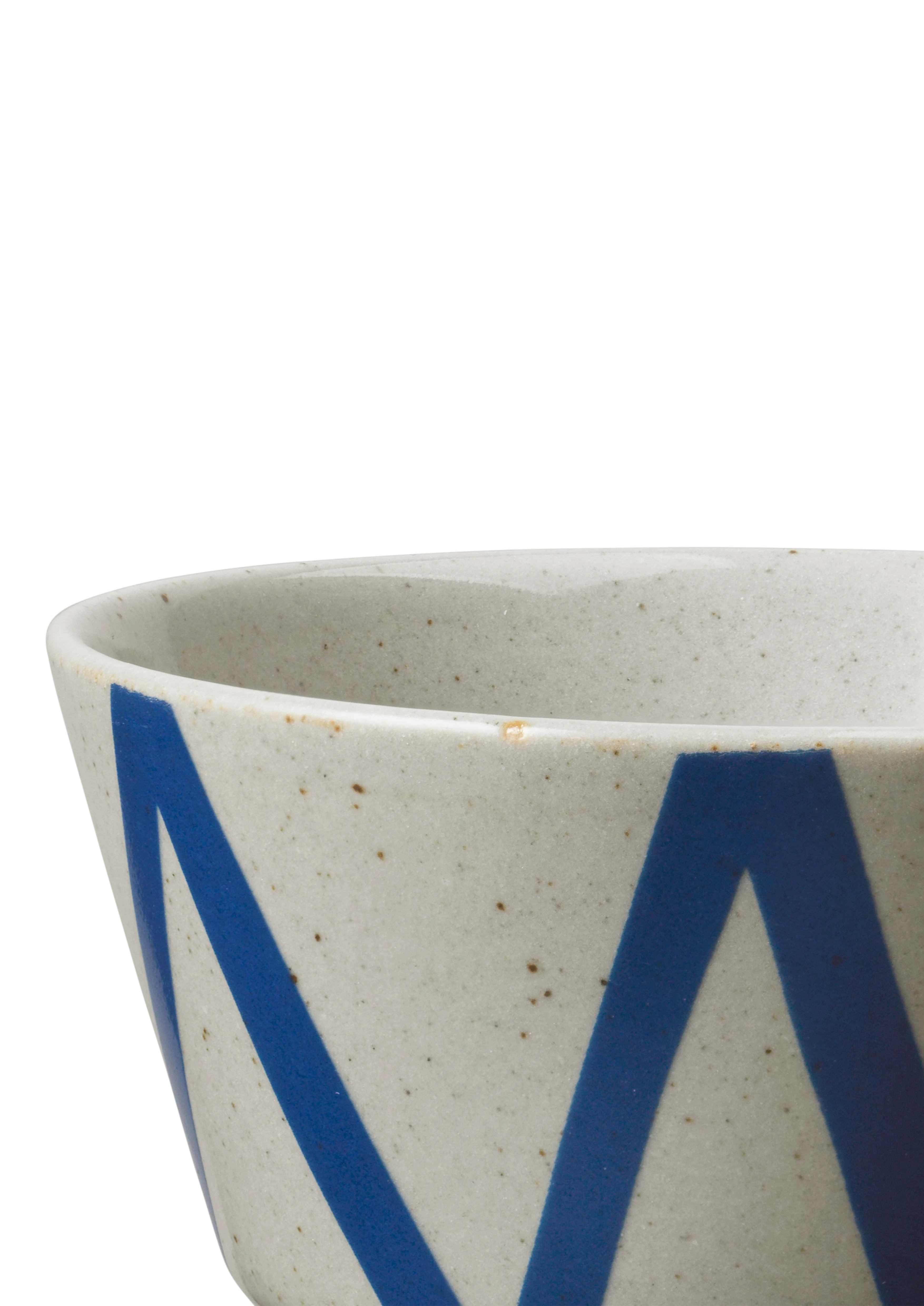 Skål Ø9 cm fra Lyngby Porcelæn i farven Zigzag, lavet af Keramik