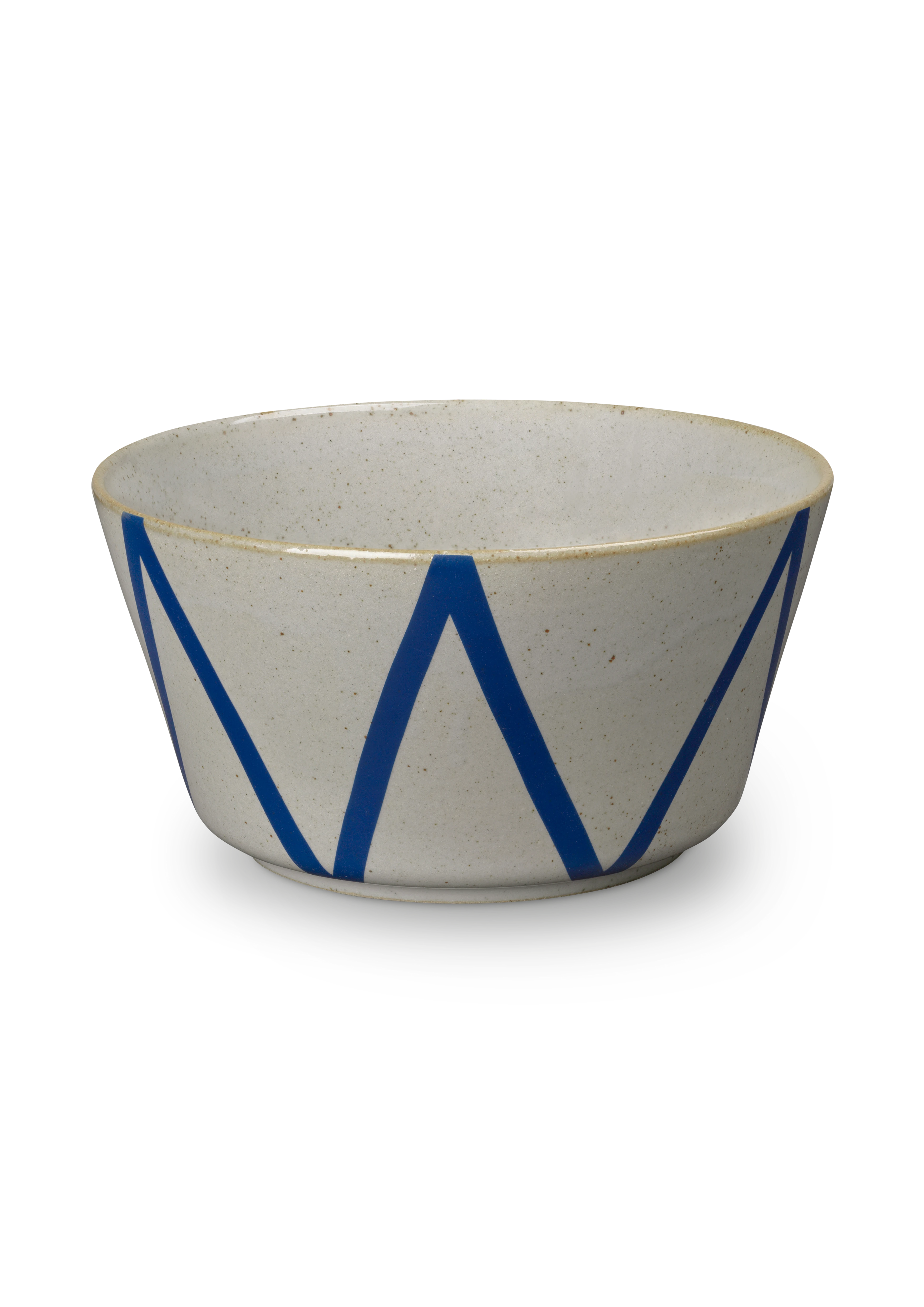 Skål Ø21 cm fra Lyngby Porcelæn i farven Zigzag, lavet af Keramik