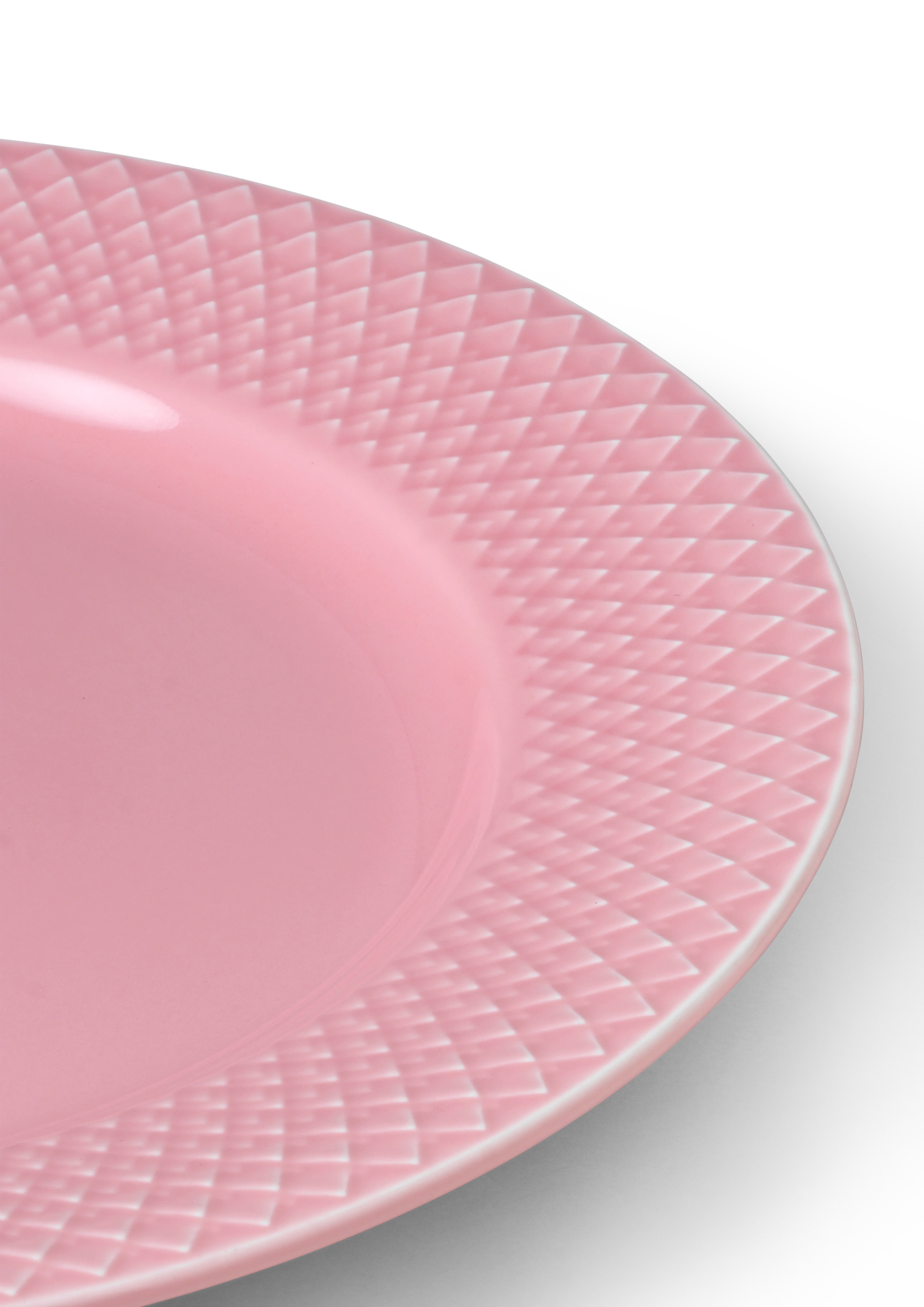 Lunch-Teller Ø21 cm von Lyngby Porcelæn in der Farbe Rosa, hergestellt aus Keramik