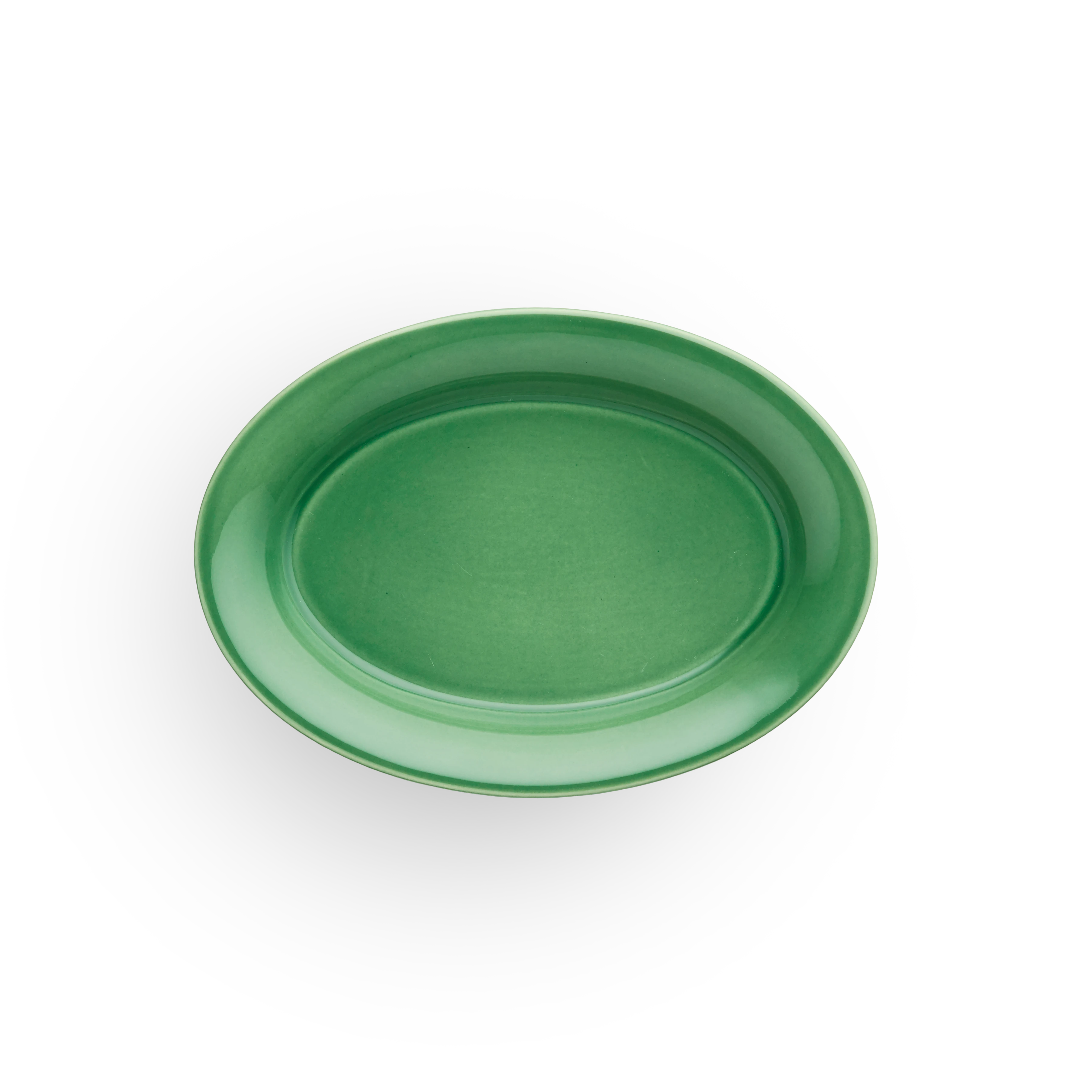 Oval tallerken 22x16 cm fra Kähler i fargen Mørk grønn, laget av Keramikk